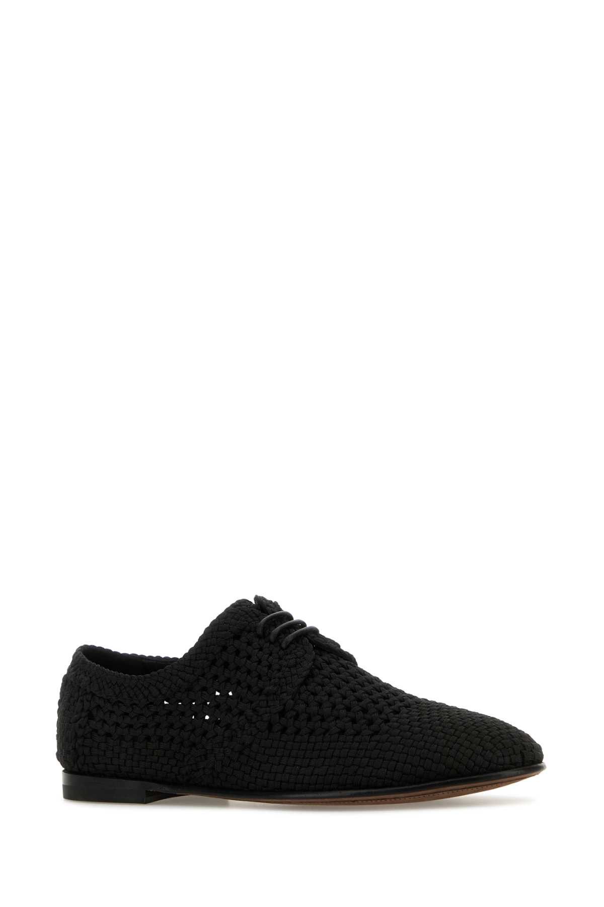 Dolce & Gabbana Black Crochet Lace-Up Shoes Size US 8.5 / EU 41-42 - 2 Thumbnail