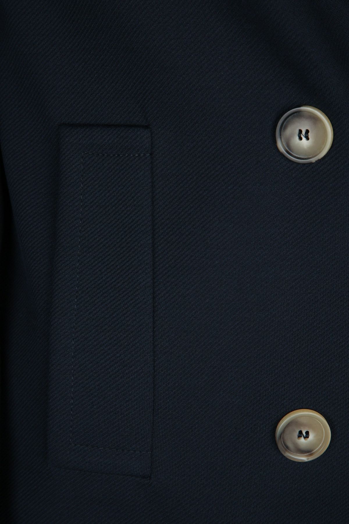 Harris Wharf London Women Peacoat Diagonal Crafted With Loro Piana Fab Size M / US 6-8 / IT 42-44 - 3 Thumbnail