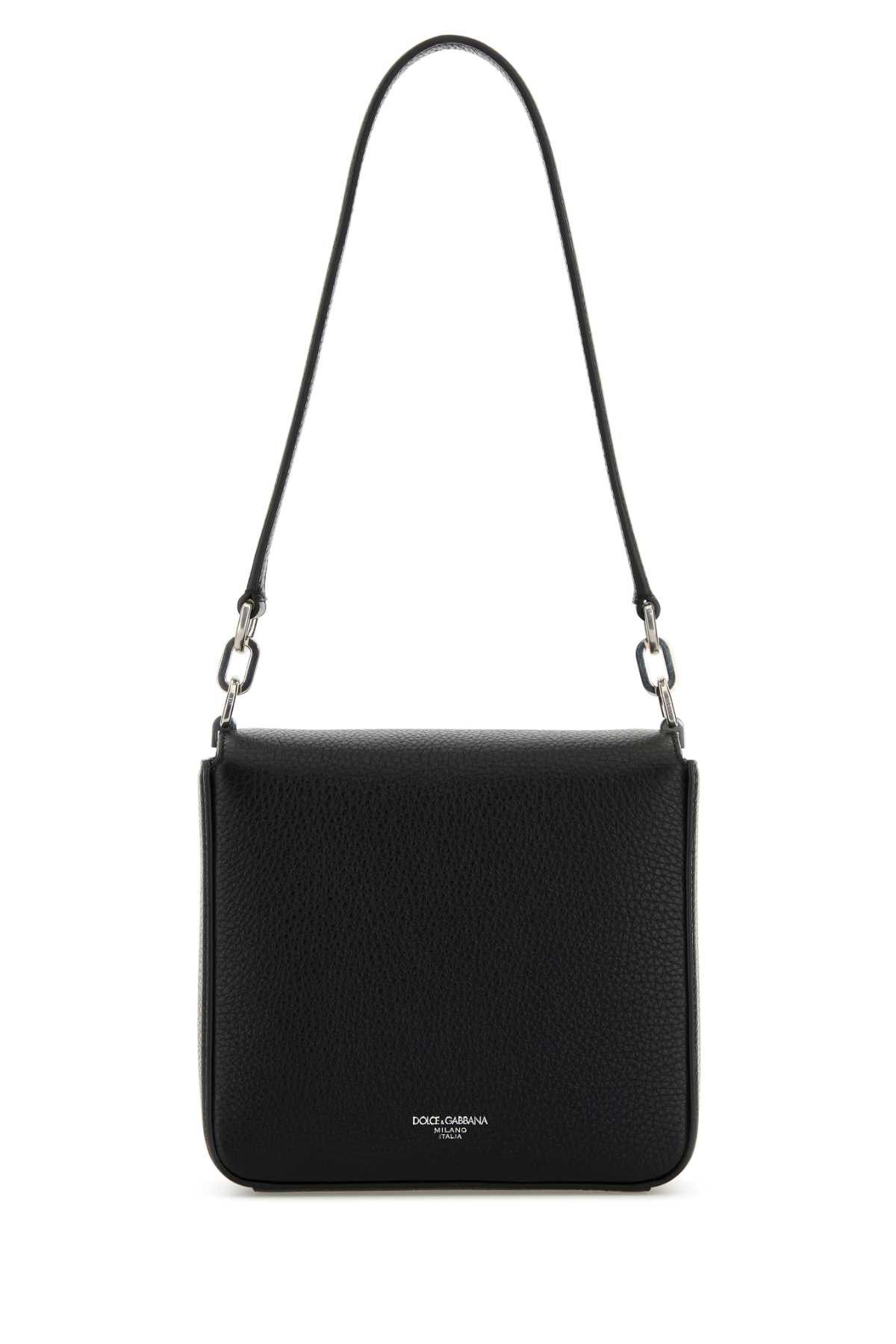 Dolce & Gabbana Black Leather Marlene Shoulder Bag Size ONE SIZE - 3 Thumbnail