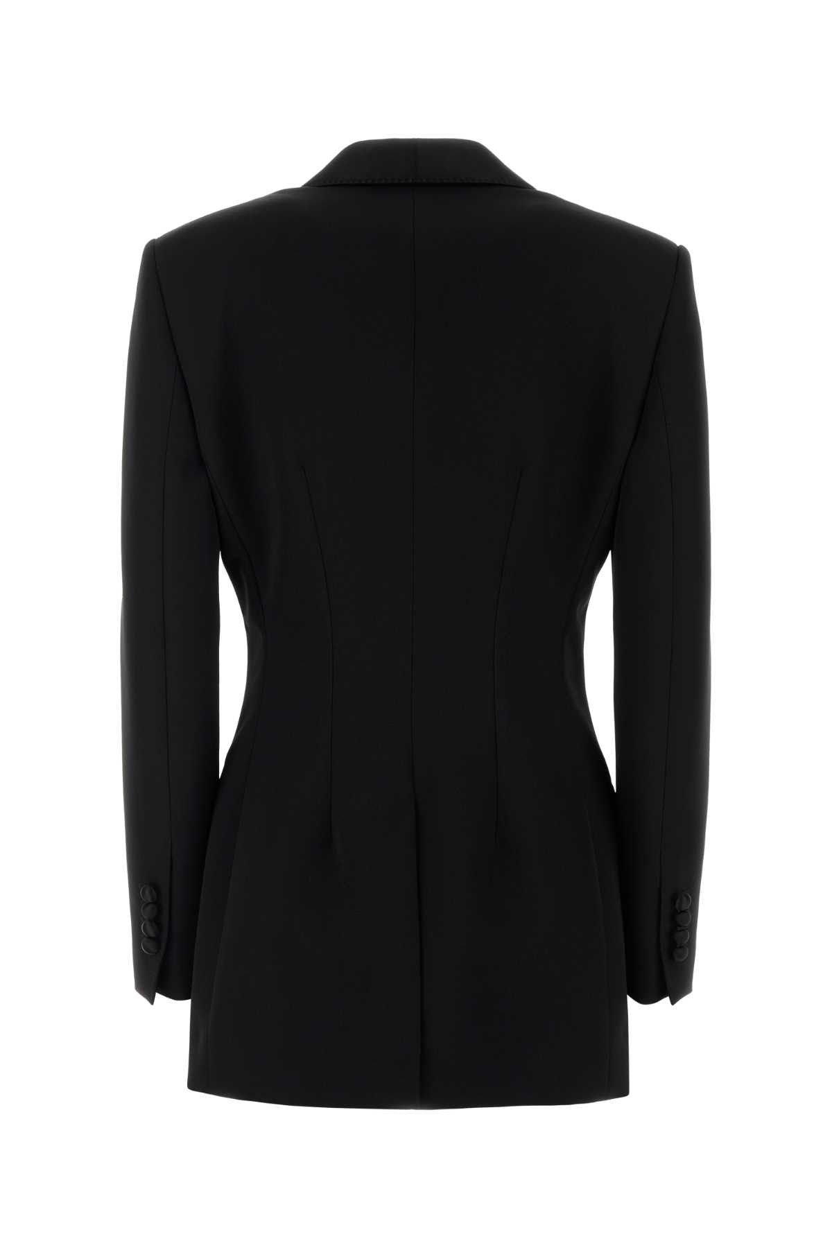 Dolce & Gabbana Black Stretch Wool Blend Blazer Size M / US 6-8 / IT 42-44 - 2 Thumbnail