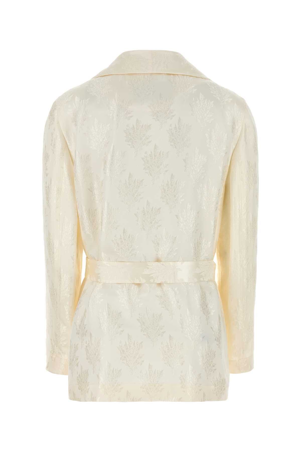 Fendi White Silk Blazer Size S / US 4 / IT 40 - 2 Thumbnail