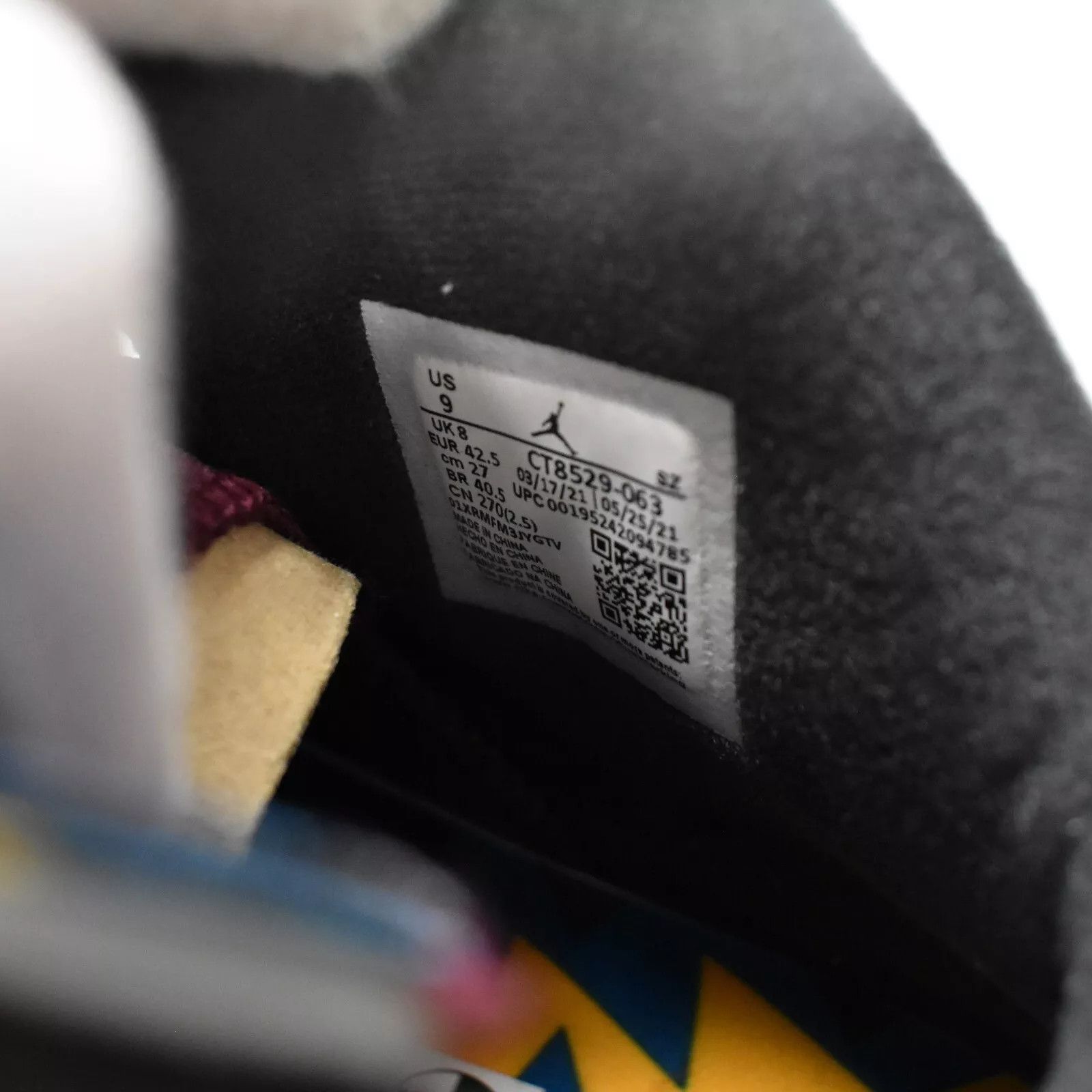 Jordan Brand × Nike Air Jordan 6 Retro Bordeaux Black Gray Sneakers 2021 Size US 9 / EU 42 - 11 Thumbnail