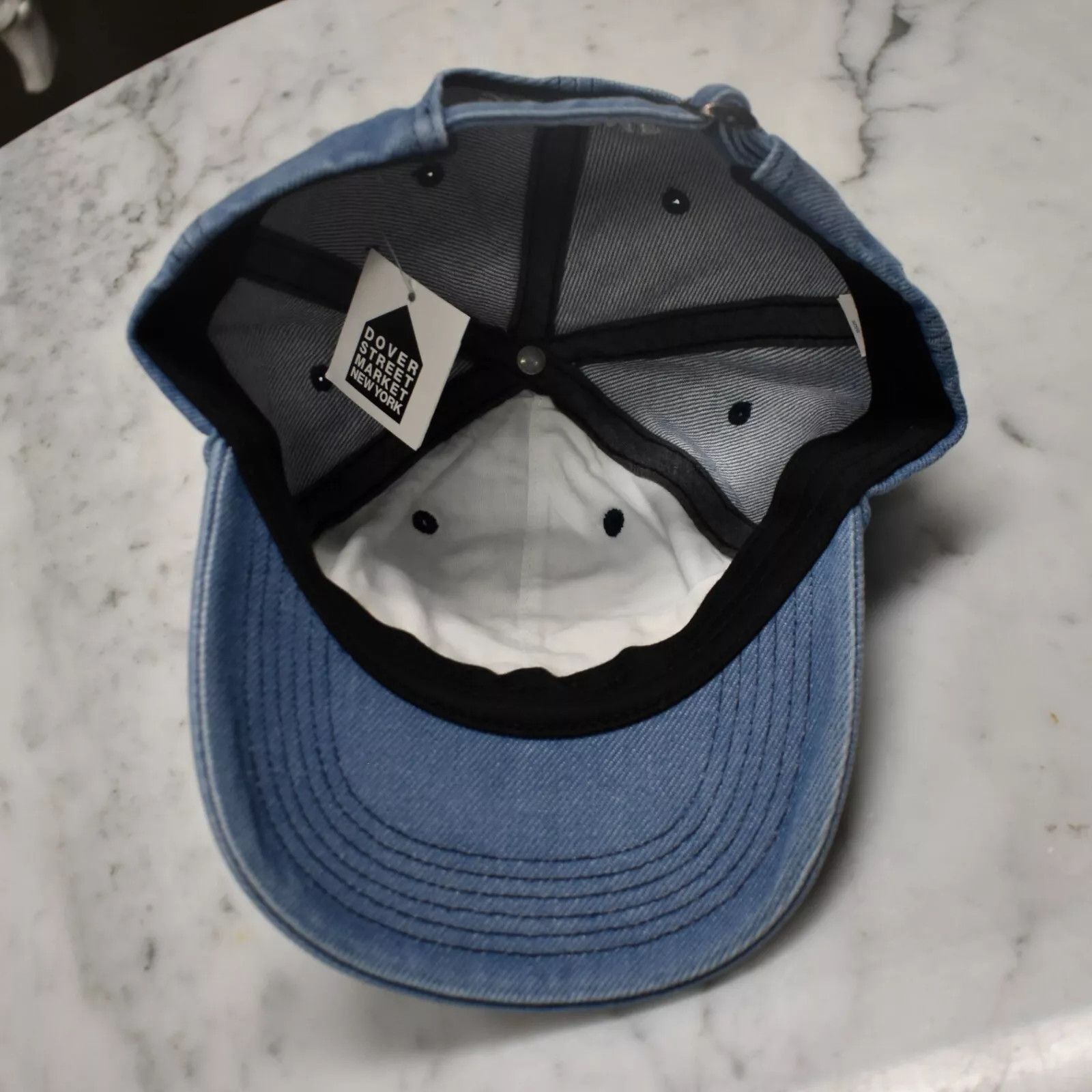 Supreme Supreme License Plate Logo Washed Denim Hat Blue Size ONE SIZE - 3 Thumbnail