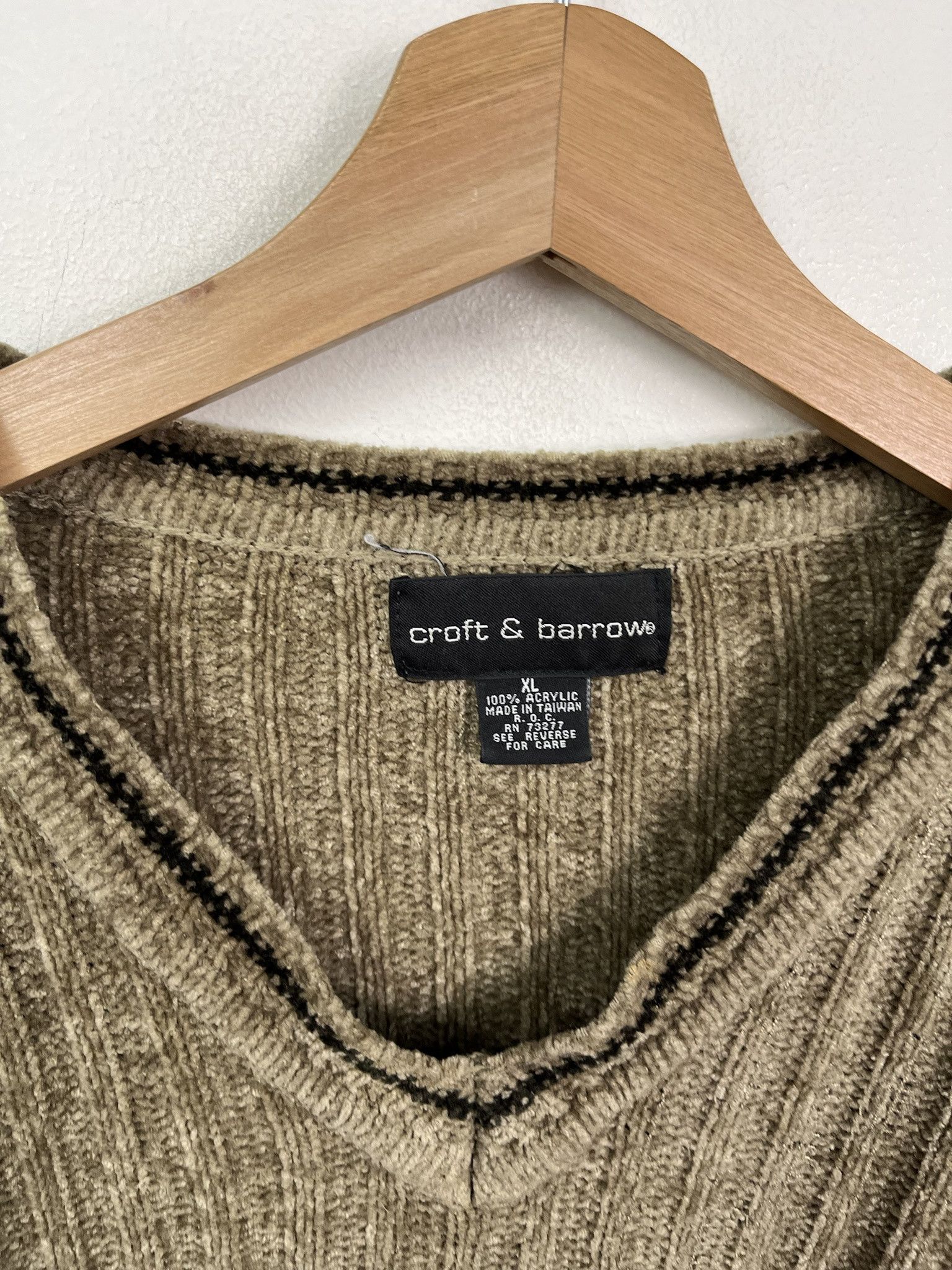 Vintage Vintage 1990s Acrylic Velour Croft and Barrow Knit Sweater SIze XL Size US XL / EU 56 / 4 - 2 Thumbnail