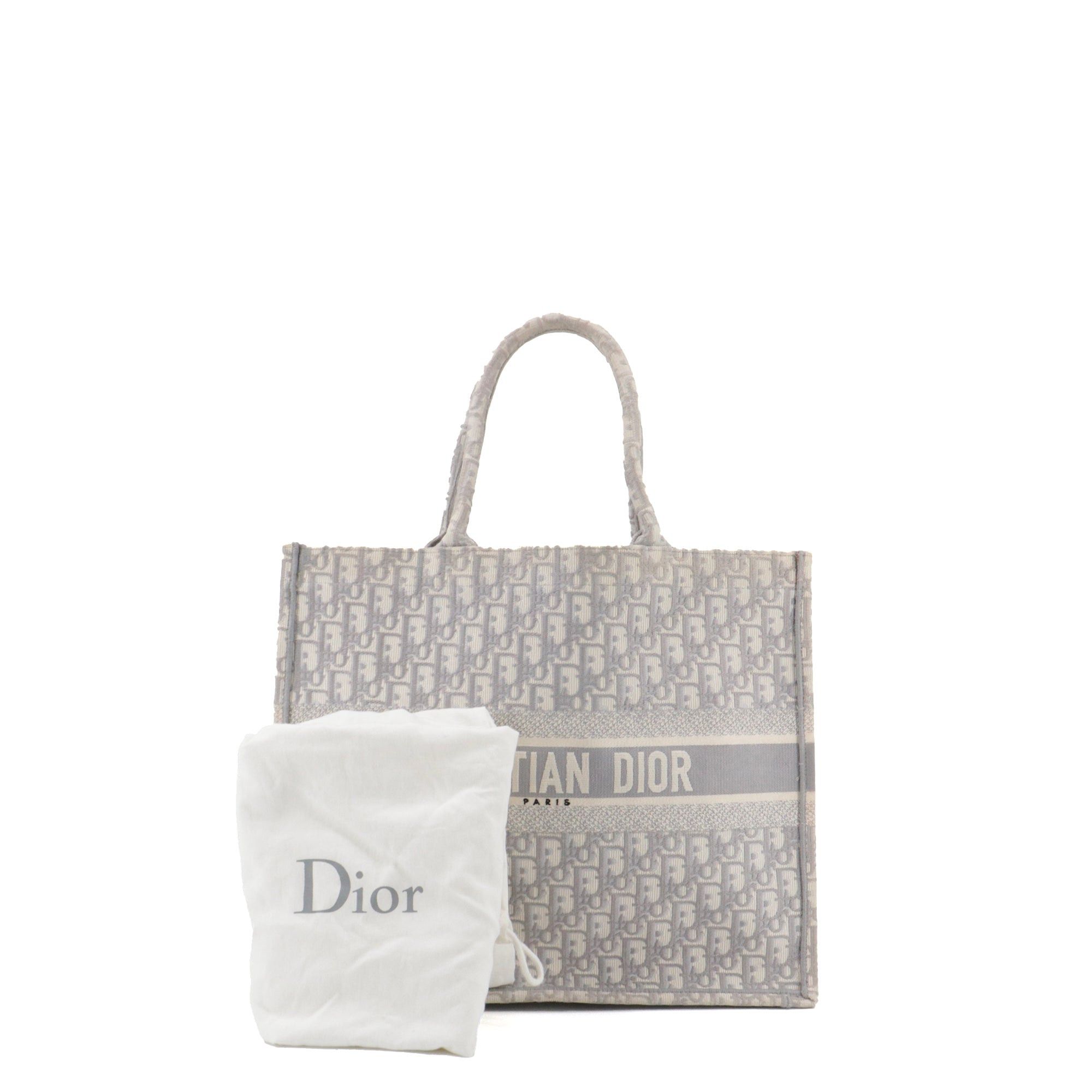 Dior DIOR - Dior Book Tote Large shopping bag in gray Dior Oblique canvas Size ONE SIZE - 12 Thumbnail