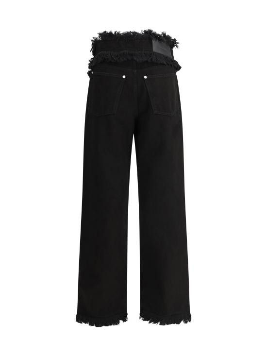 Salvatore Ferragamo SALVATORE FERRAGAMO Women Denim Pants 782632 002 BLACK Size 27" / US 4 / IT 40 - 2 Thumbnail