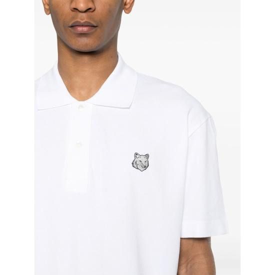 Maison Kitsune MAISON KITSUNE Men Polo Shirts MM00207KJ7010 WHITE Size US XXL / EU 58 / 5 - 4 Thumbnail