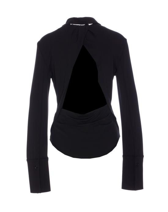 Sportmax SPORTMAX Women Polo Shirts 2512951011600 CANDIDO 003 Black Size M / US 6-8 / IT 42-44 - 2 Thumbnail