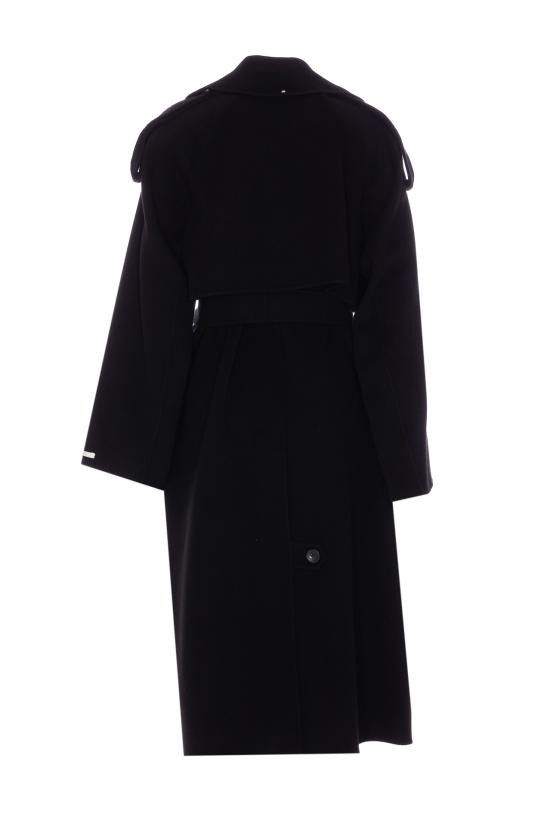 Sportmax SPORTMAX Women Coats 2512011021600 FIORE 013 Black Size XS / US 0-2 / IT 36-38 - 2 Thumbnail