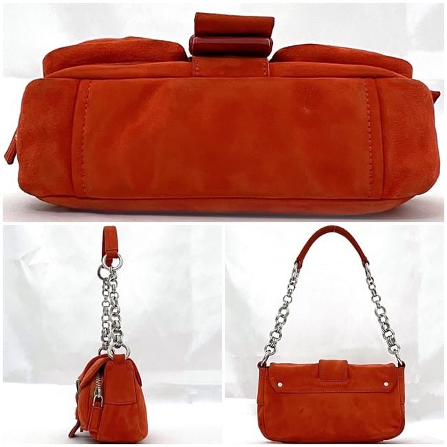 Prada PRADA Shoulder Bag Orange Suede / Nubuck Size ONE SIZE - 2 Thumbnail