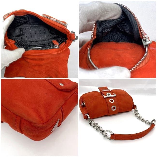 Prada PRADA Shoulder Bag Orange Suede / Nubuck Size ONE SIZE - 3 Thumbnail