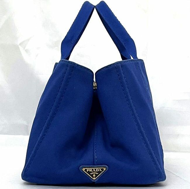 Prada PRADA Tote Bag Blue Cotton Size ONE SIZE - 2 Thumbnail