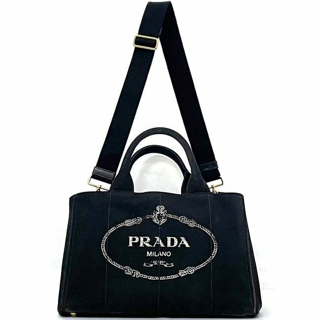 Prada PRADA Tote Bag Black Cotton Size ONE SIZE - 2 Thumbnail