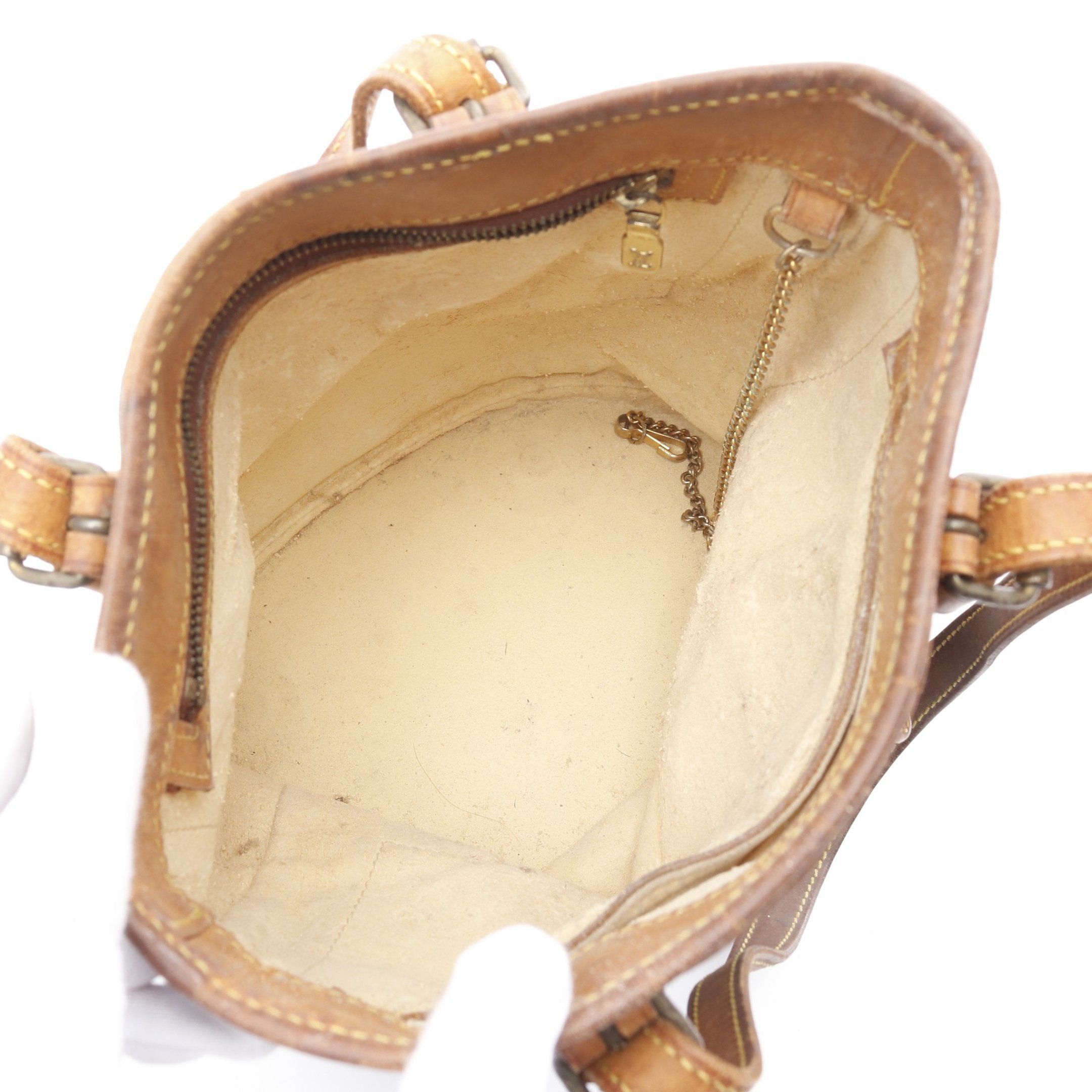 Louis Vuitton Louis Vuitton Bucket Pm Monogram Handbag Leather Brown Size ONE SIZE - 3 Thumbnail