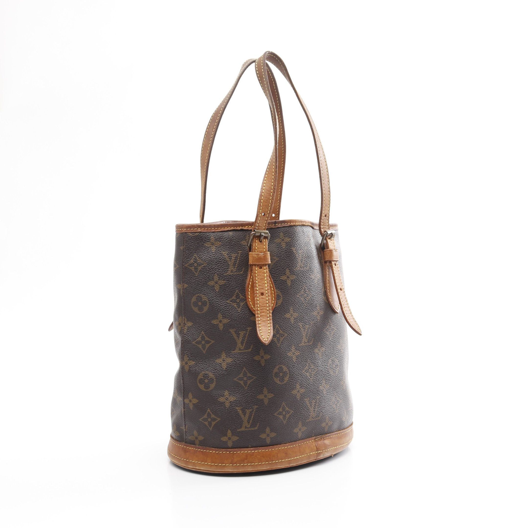 Louis Vuitton Louis Vuitton Bucket Pm Monogram Handbag Leather Brown Size ONE SIZE - 2 Thumbnail