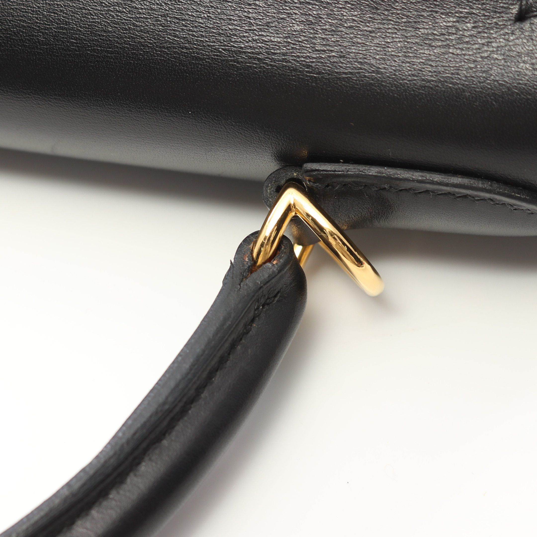 Hermes Hermes Kelly28 Handbag Box Calf Black Gold Hardware Stamp (Manufactured Around 2002) Size ONE SIZE - 11 Thumbnail