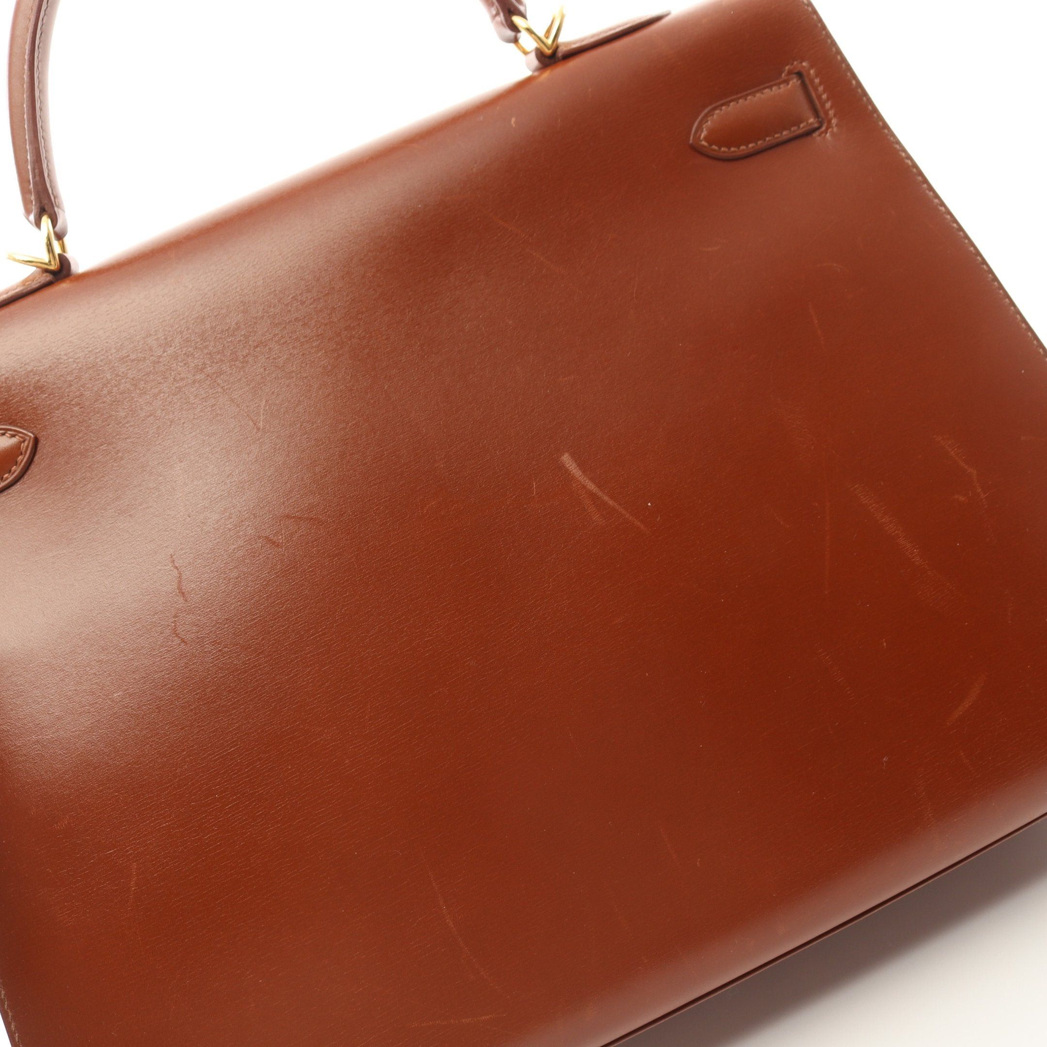Hermes Hermes Kelly35 Noisette Handbag Box Calf Brown Gold Hardware Outside Sewing Stamp Size ONE SIZE - 11 Thumbnail