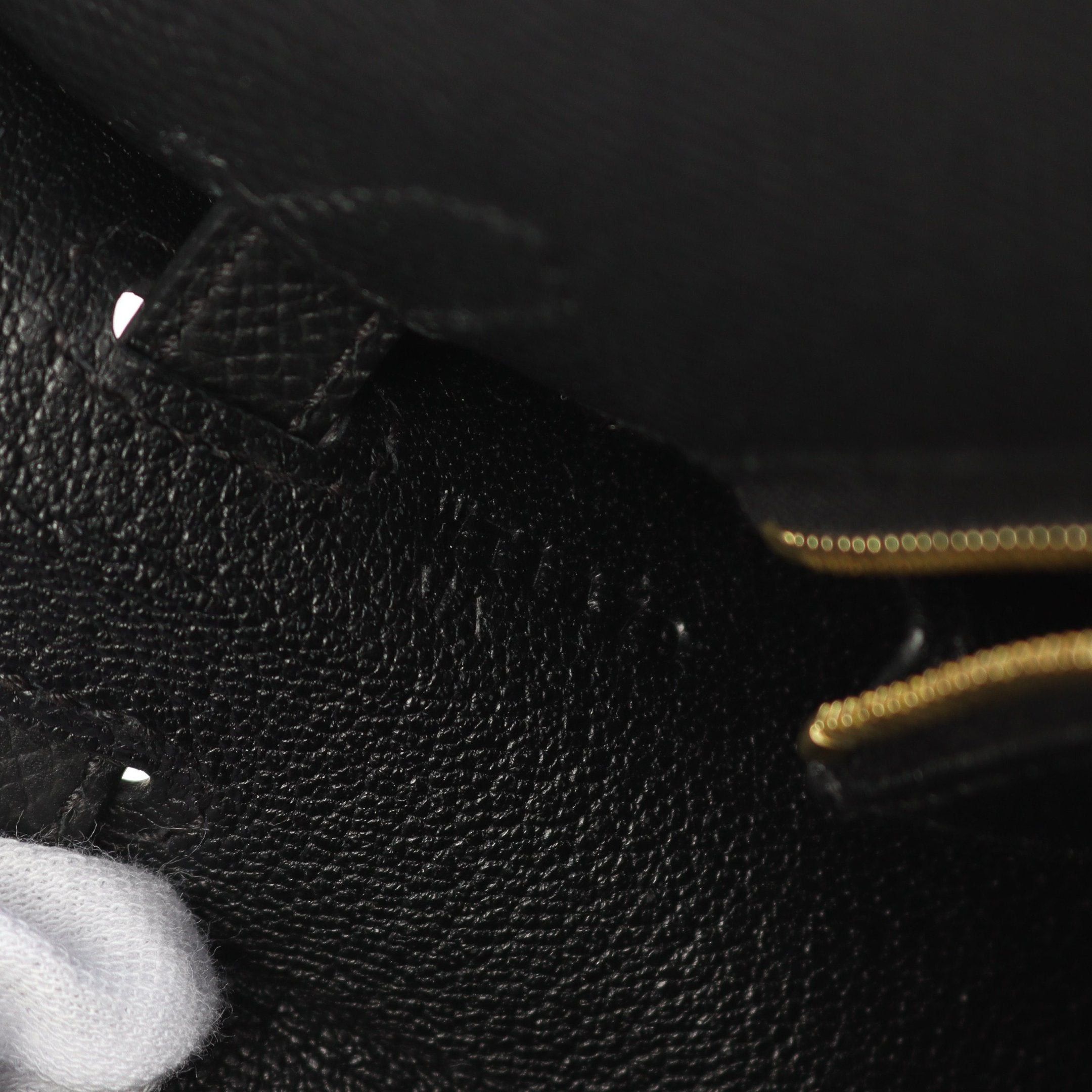 Hermes Hermes Kelly 25 Handbag Veau Epsom Black Gold Hardware Outside Sewing Double Engraved Size ONE SIZE - 5 Thumbnail