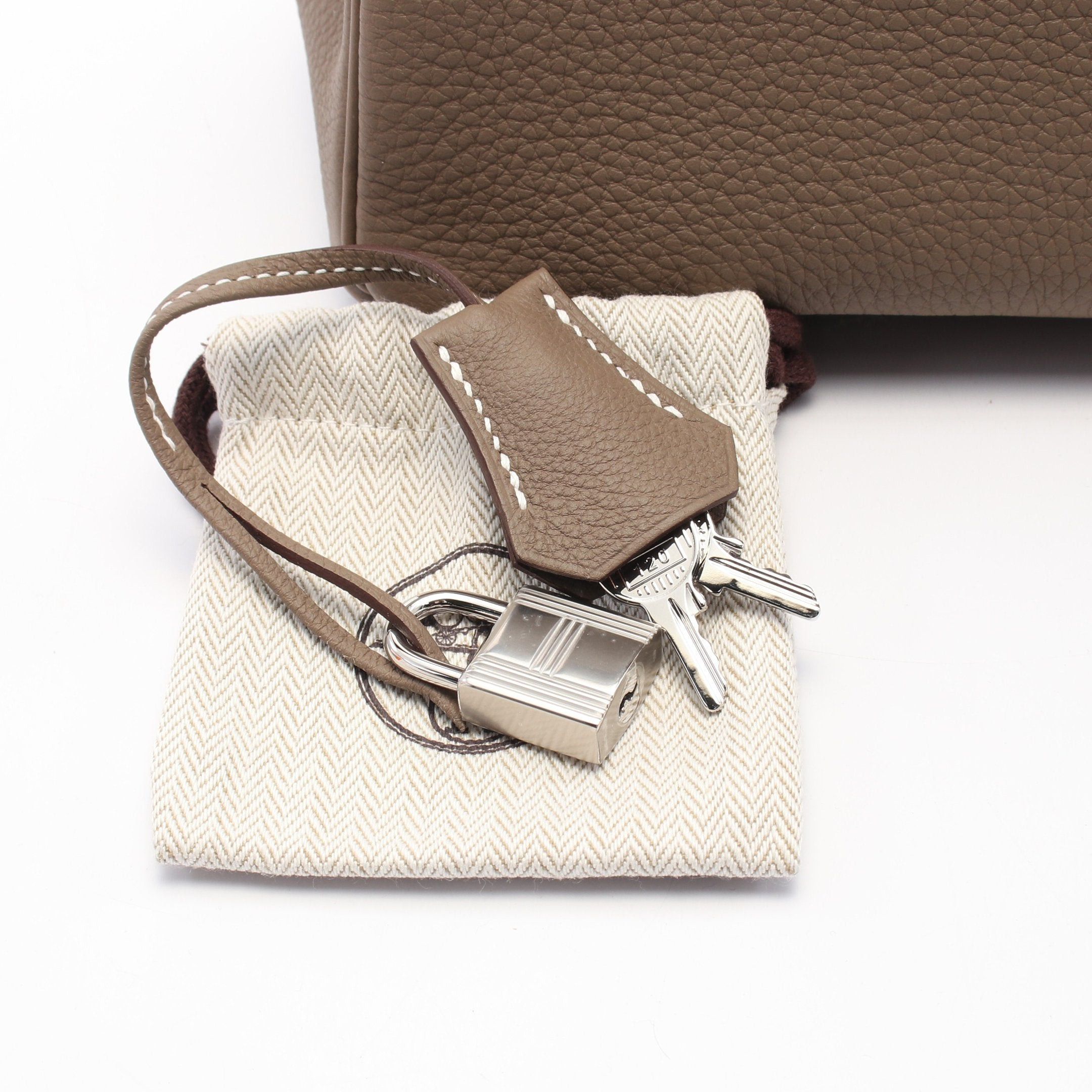 Hermes Hermes Birkin 25 Etoupe Handbag Togo Gray Brown Silver Hardware Double Engraved Size ONE SIZE - 6 Thumbnail