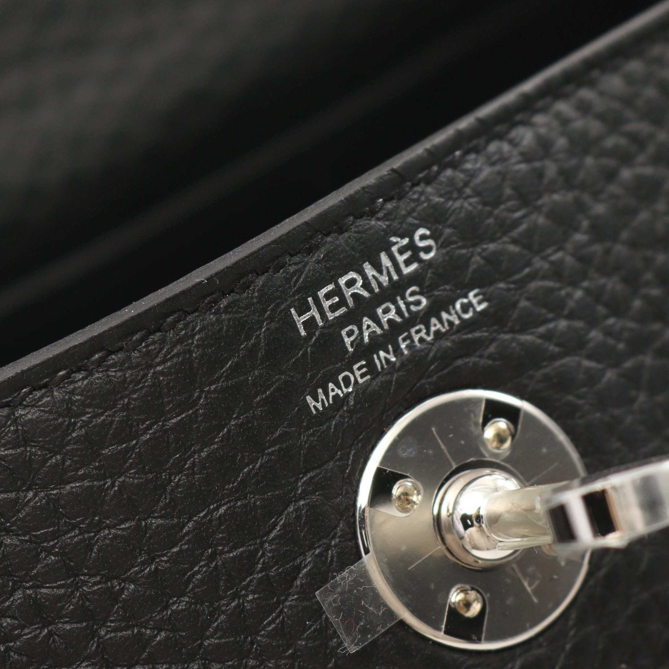 Hermes Hermes Lindy Mini Shoulder Bag Clemence Leather Black Silver Hardware Double Engraved Size ONE SIZE - 4 Thumbnail
