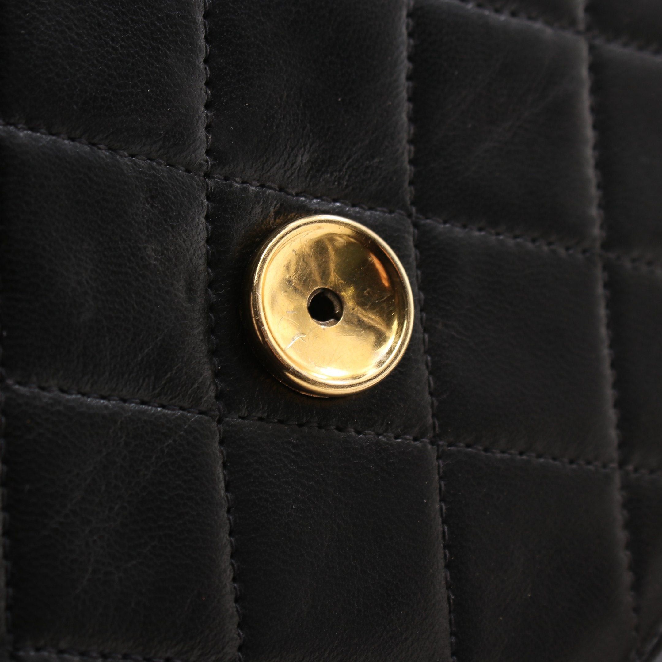 Chanel Chanel Matelasse Single Flap Chain Shoulder Bag Lambskin Black Gold Hardware Push Lock Size ONE SIZE - 7 Thumbnail