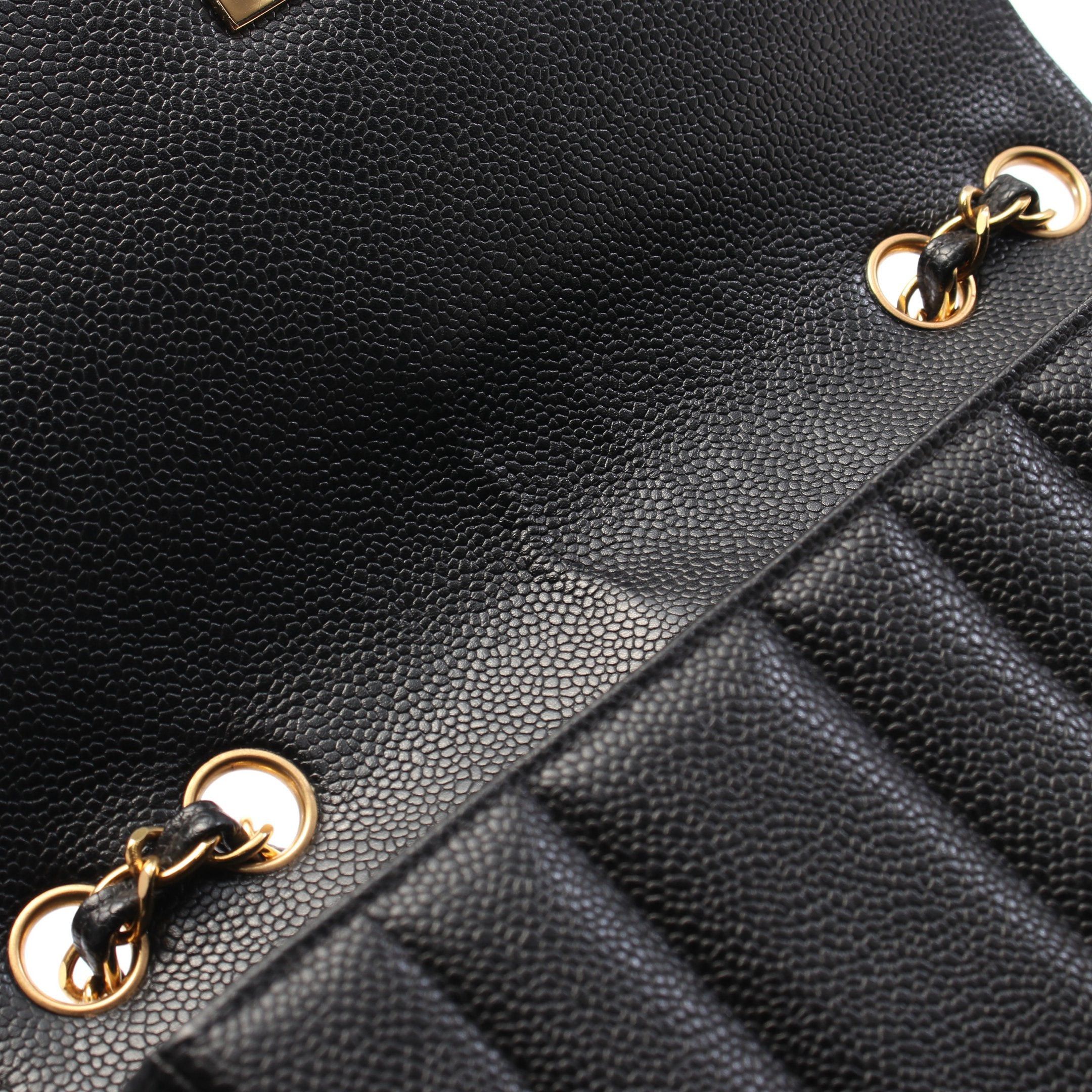 Chanel Chanel Mademoiselle Chain Shoulder Bag Caviar Skin Black Gold Hardware Size ONE SIZE - 10 Thumbnail