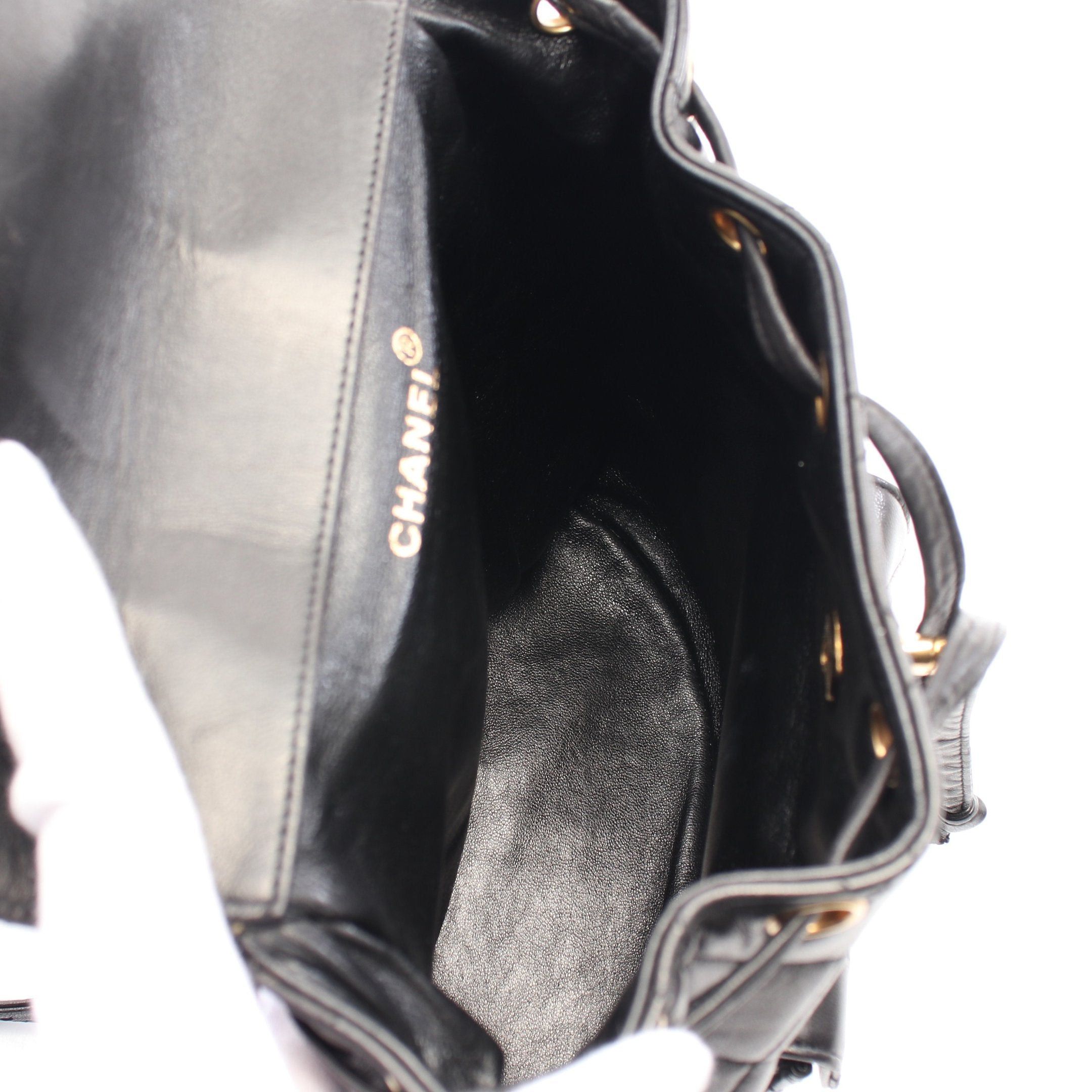 Chanel Chanel Matelasse Backpack Rucksack Lambskin Black Gold Hardware Size ONE SIZE - 3 Thumbnail