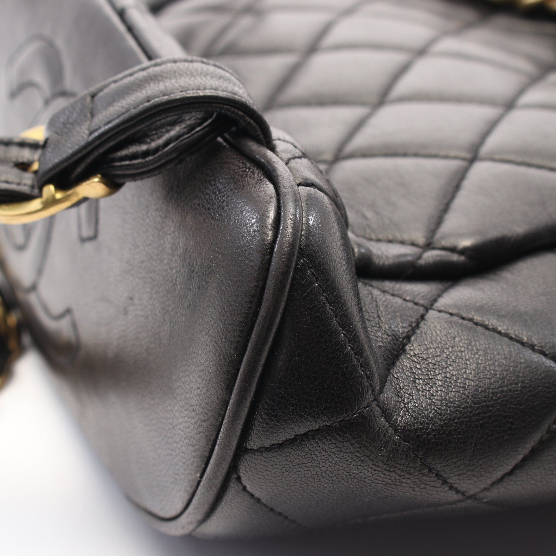 Chanel Chanel Matelasse Backpack Rucksack Lambskin Black Gold Hardware Size ONE SIZE - 7 Thumbnail