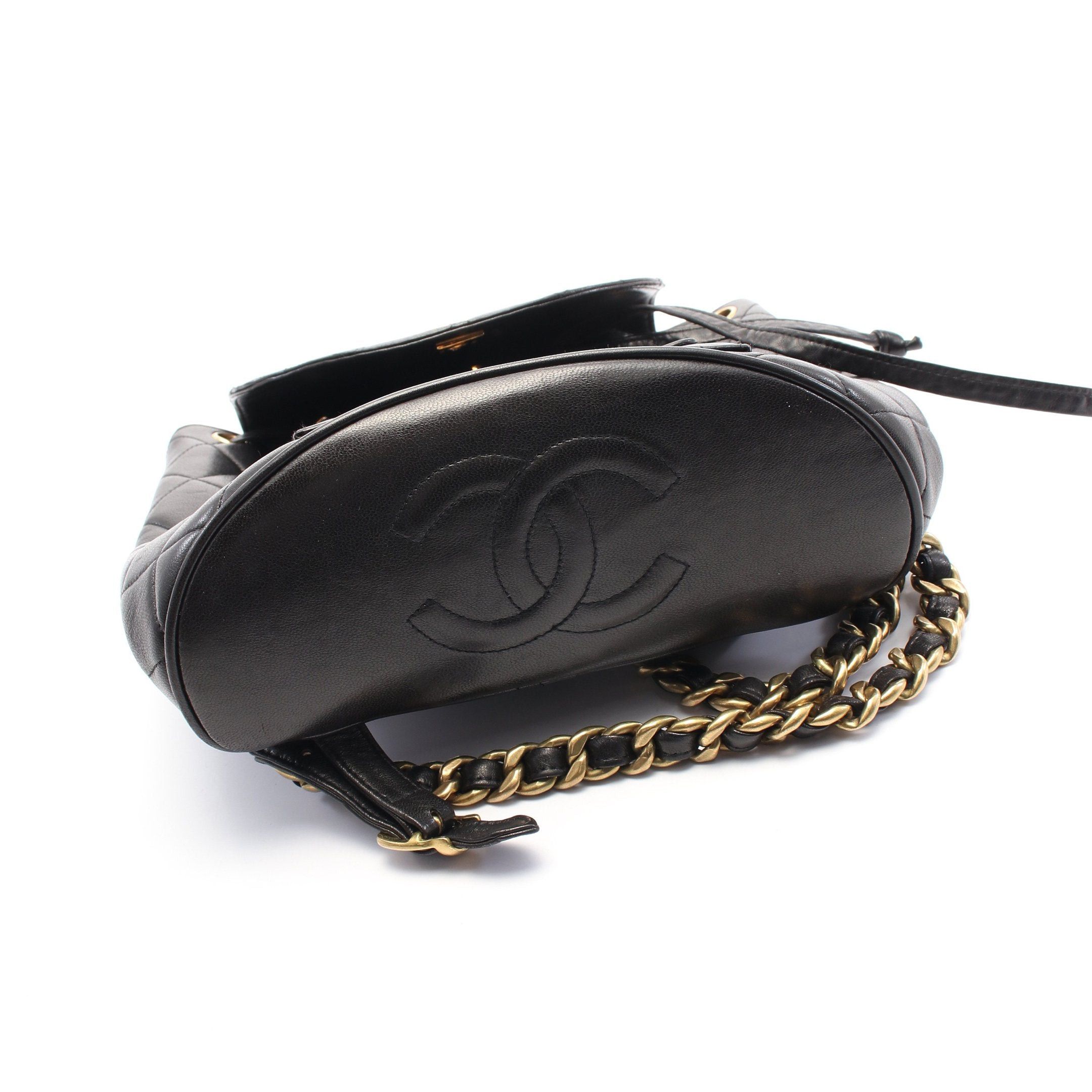 Chanel Chanel Matelasse Backpack Rucksack Lambskin Black Gold Hardware Size ONE SIZE - 8 Thumbnail