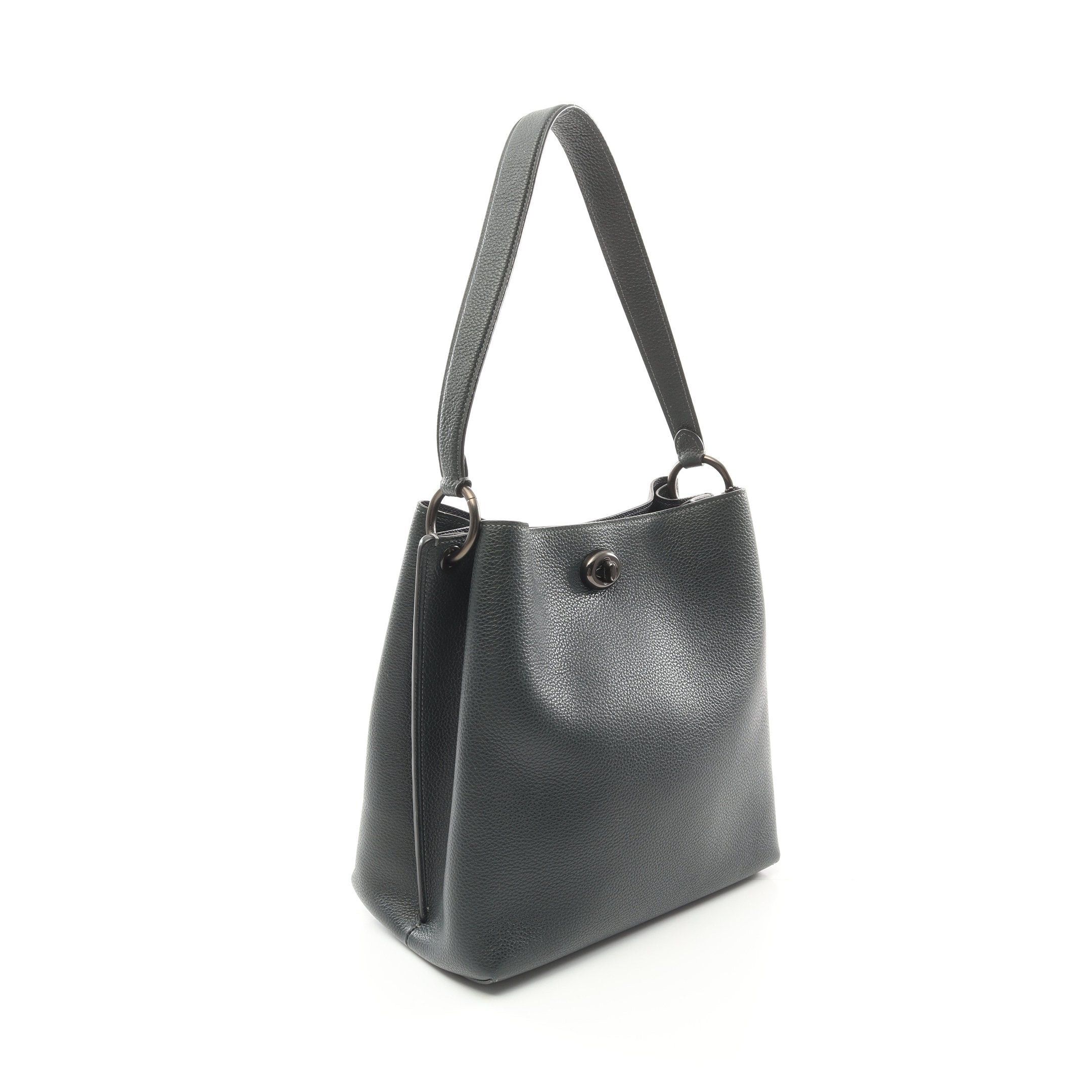 Coach Coach Charlie Bucket One Shoulder Bag Leather Dark Green Size ONE SIZE - 2 Thumbnail