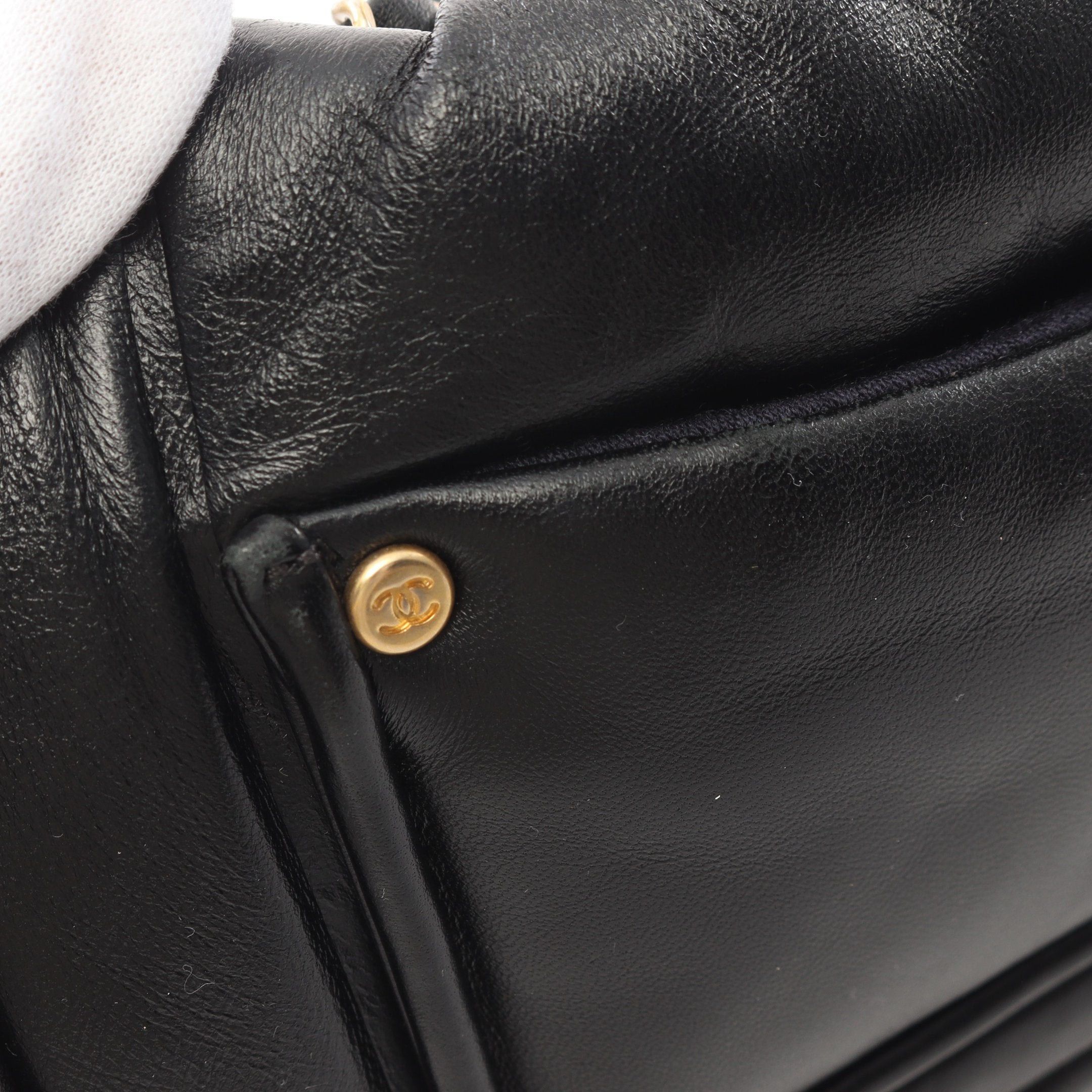 Chanel Chanel Coco Mark Chain Shoulder Bag Lambskin Black Gold Hardware Size ONE SIZE - 7 Thumbnail