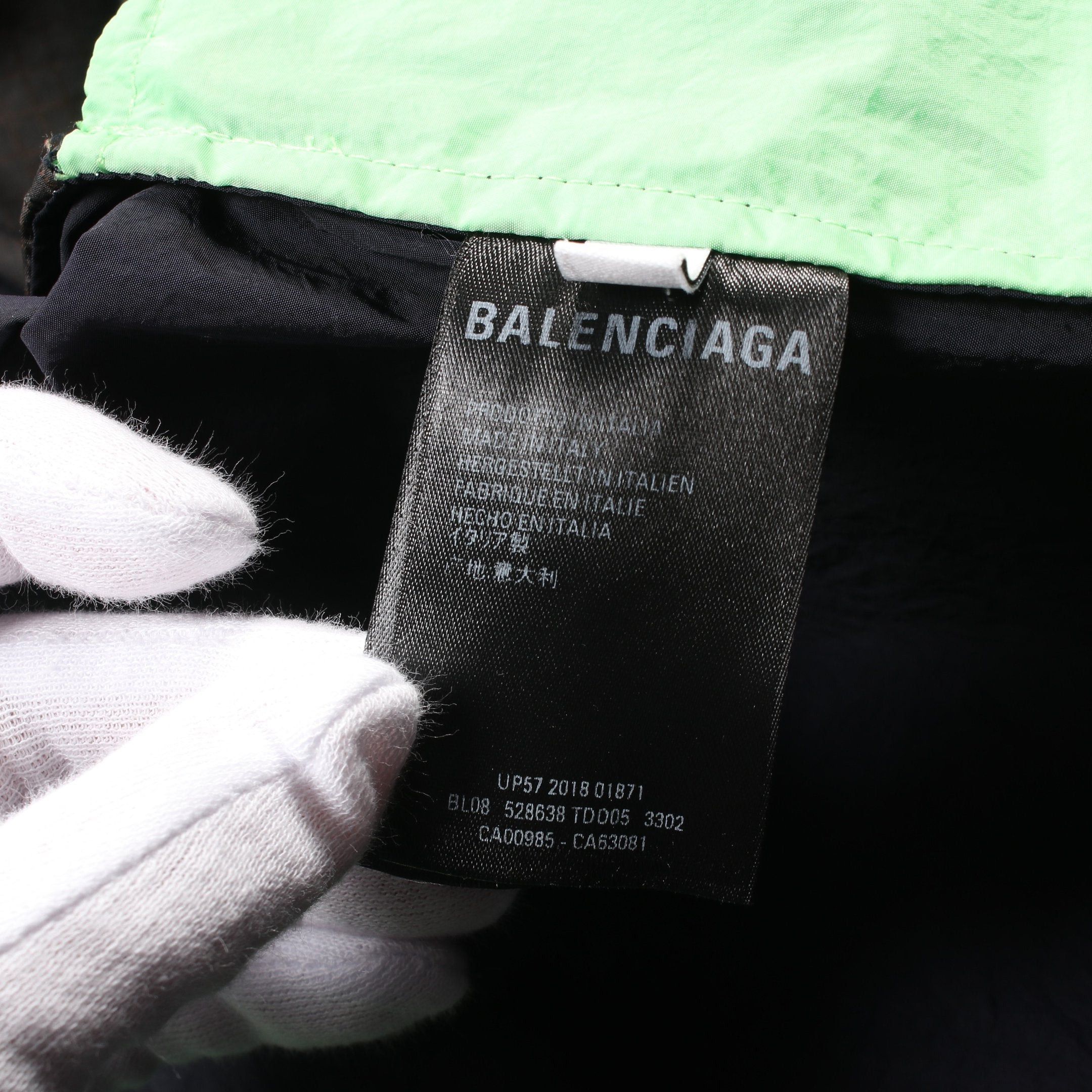 Balenciaga Balenciaga Nylon Jacket Black Light Green Size ONE SIZE - 6 Thumbnail