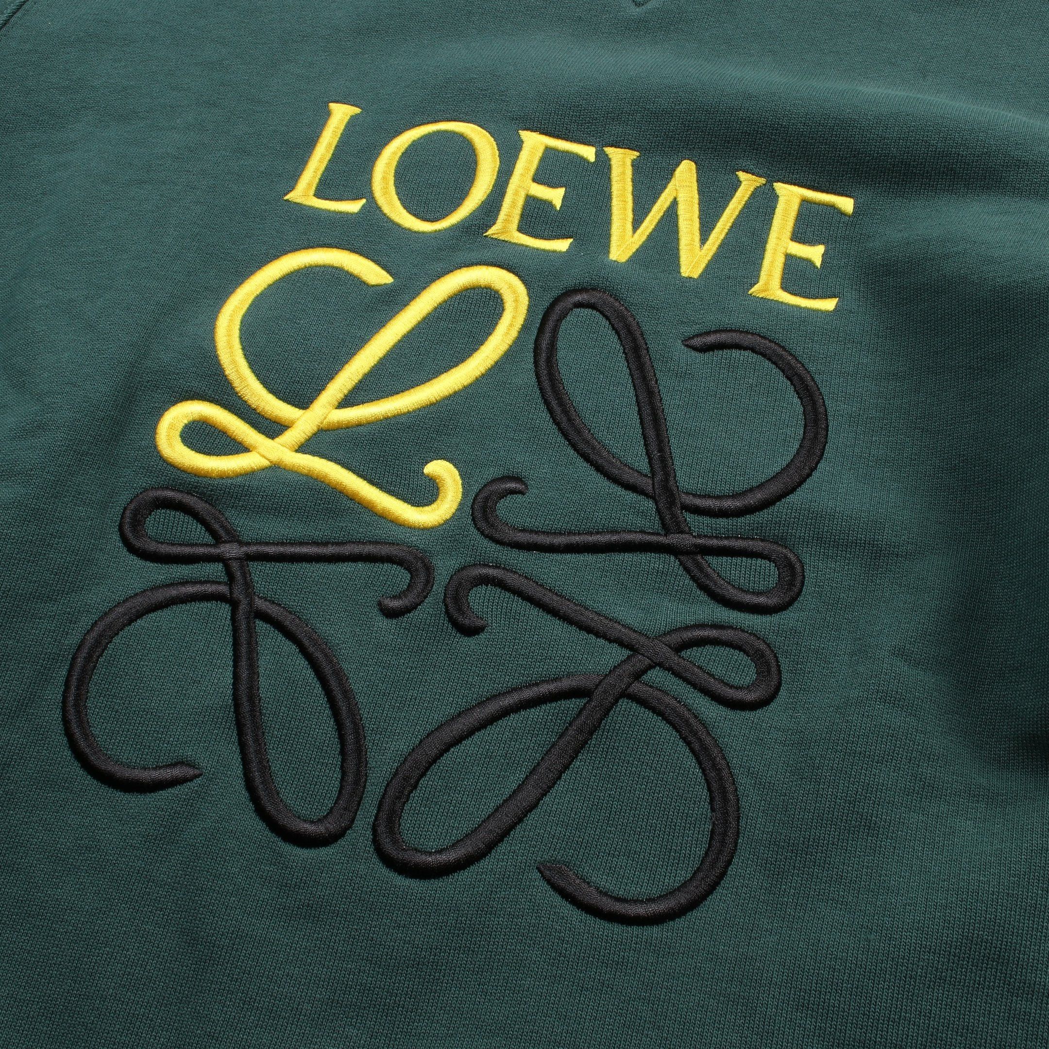 Loewe Loewe Anagram Sweatshirt Cotton Green Size ONE SIZE - 9 Thumbnail