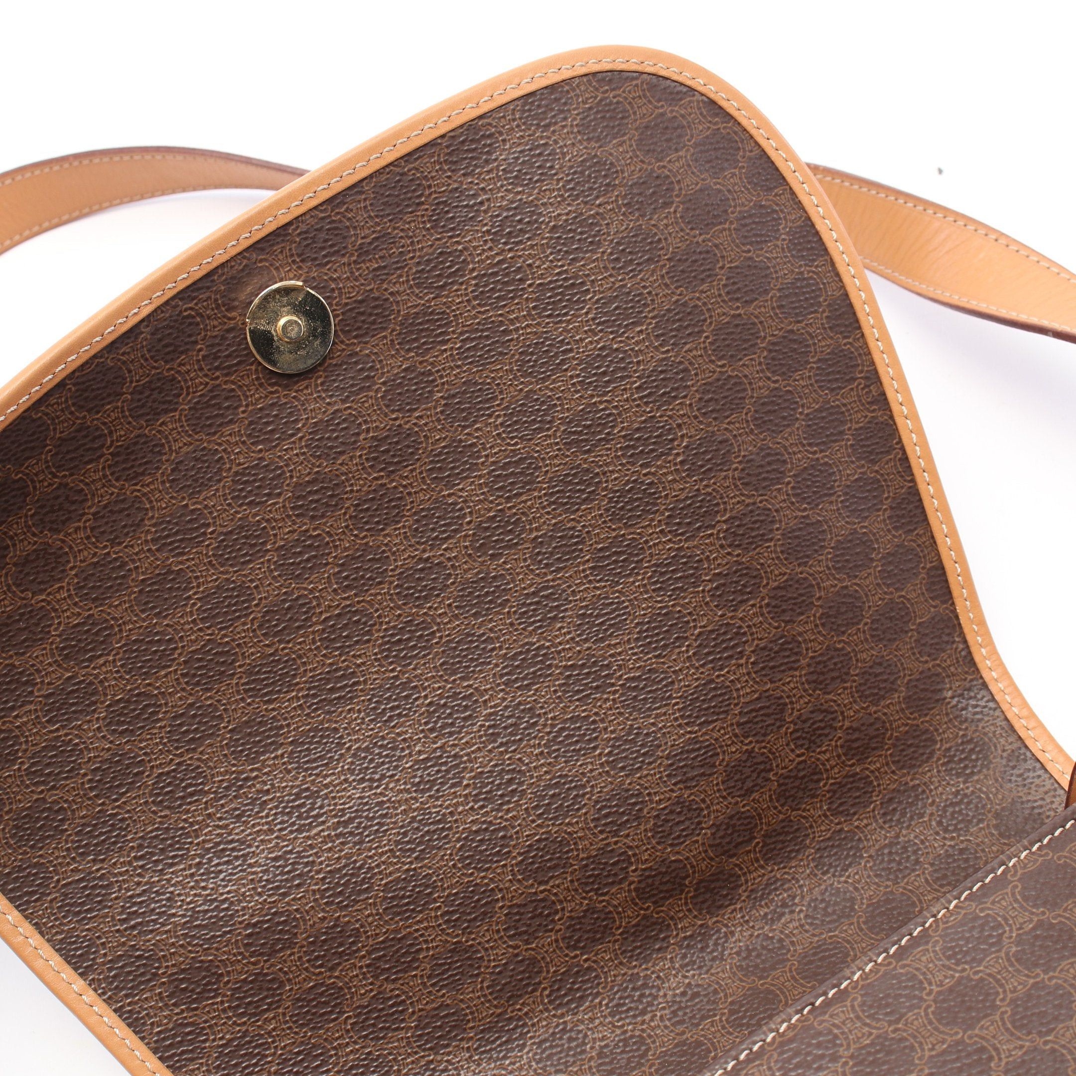 Celine Celine Macadam Shoulder Bag Leather Brown Size ONE SIZE - 7 Thumbnail