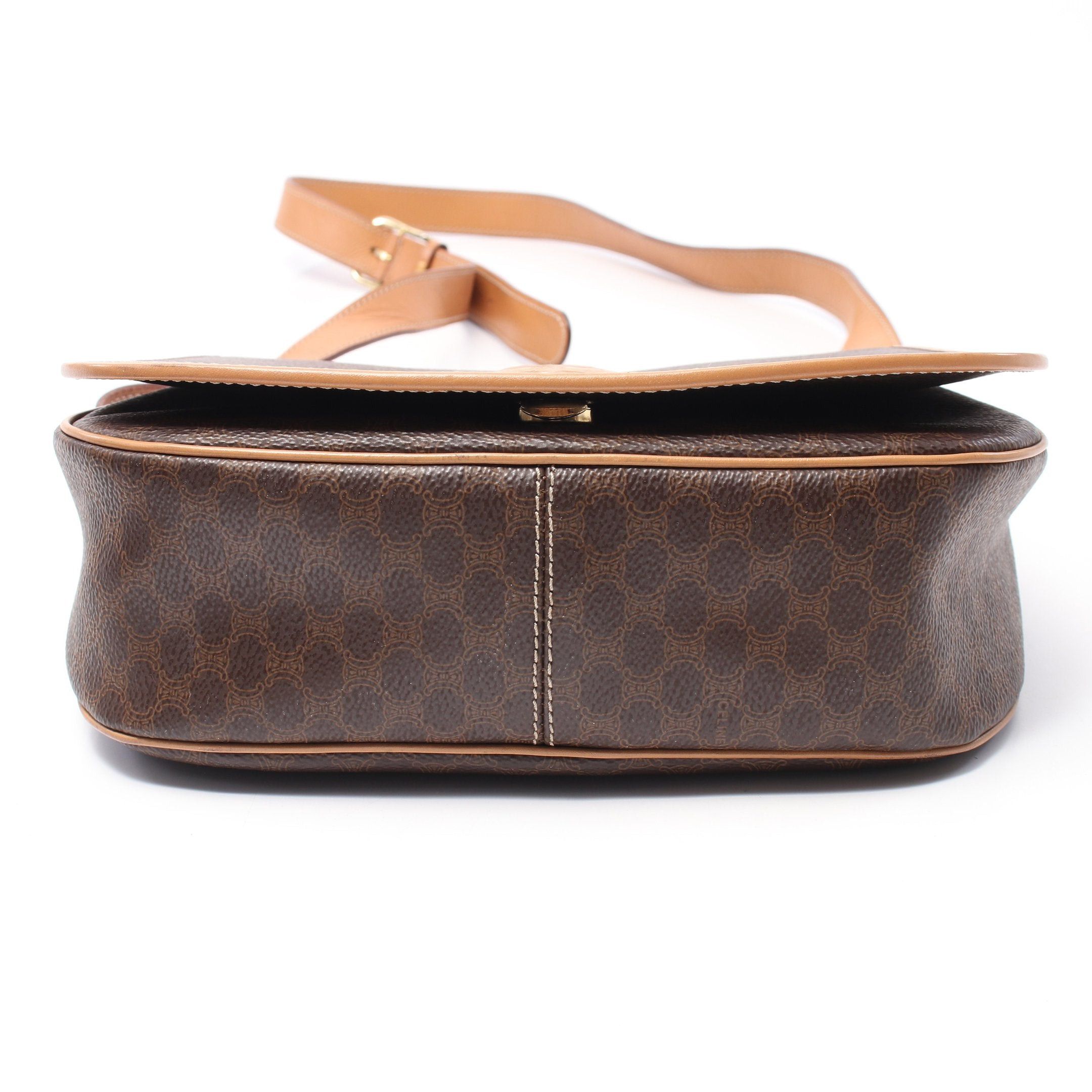Celine Celine Macadam Shoulder Bag Leather Brown Size ONE SIZE - 11 Thumbnail