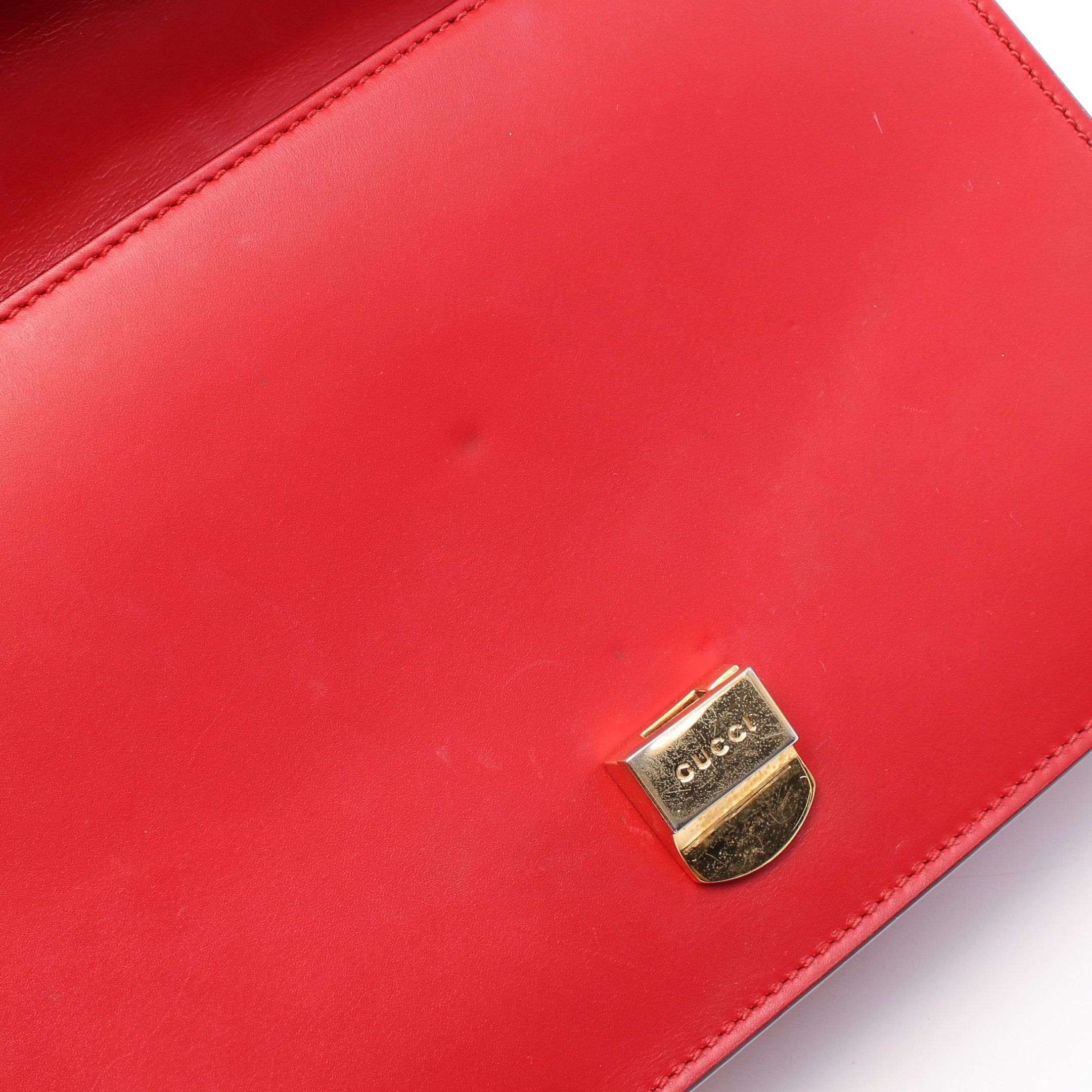 Gucci Gucci Sylvie Small Web Line Shoulder Bag Leather Red Navy Size ONE SIZE - 9 Thumbnail