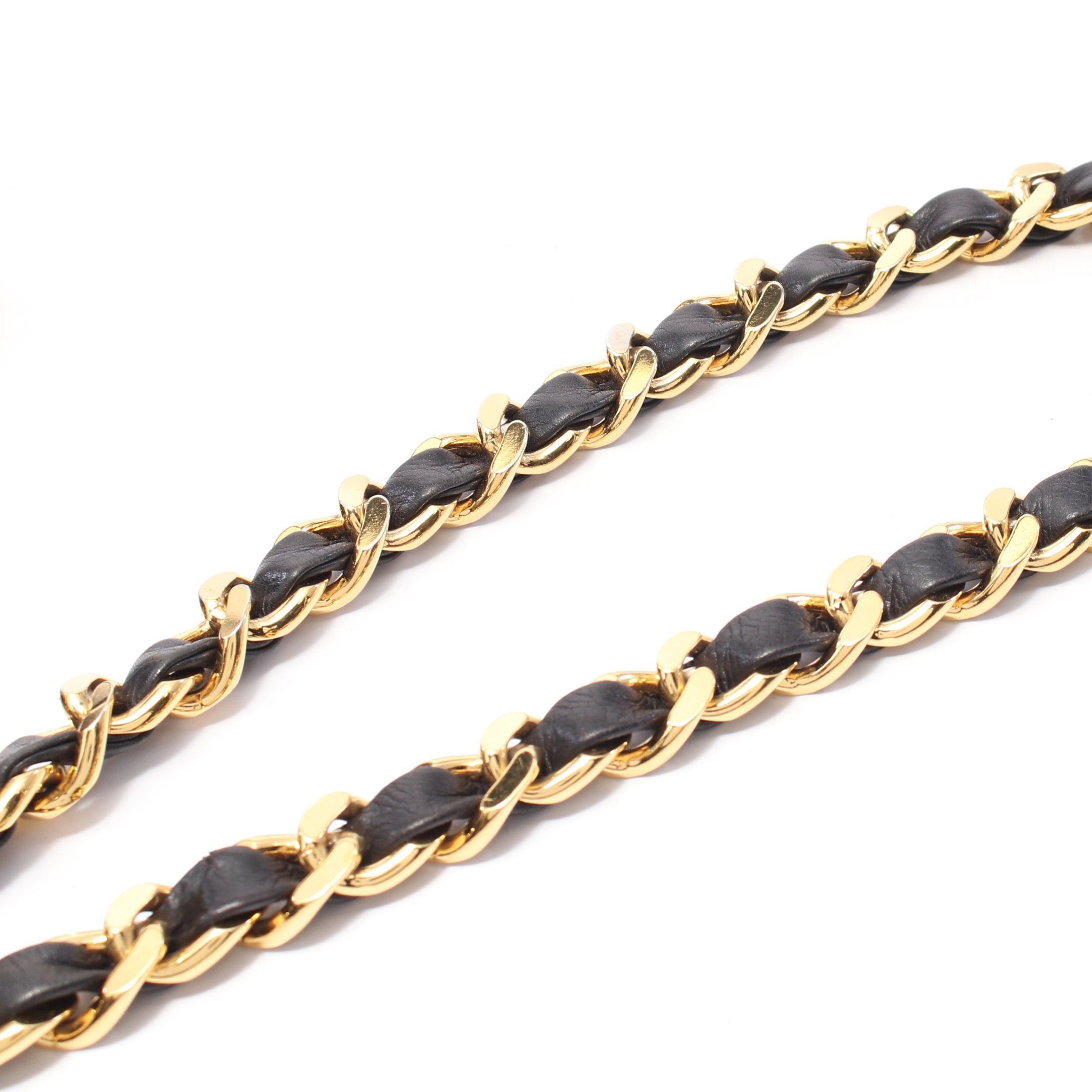 Chanel Chanel Coco Mark Purse Chain Shoulder Bag Velor Leather Black Gold Hardware With Pouch Size ONE SIZE - 10 Thumbnail