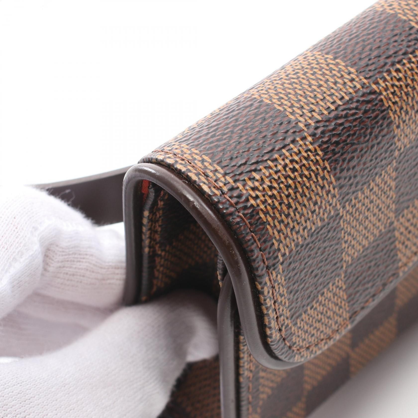 Louis Vuitton Louis Vuitton Pochette Florentine Damier Ebene Body Bag Waist Leather Brown With Xs Size Belt Sp Order Size ONE SIZE - 7 Thumbnail