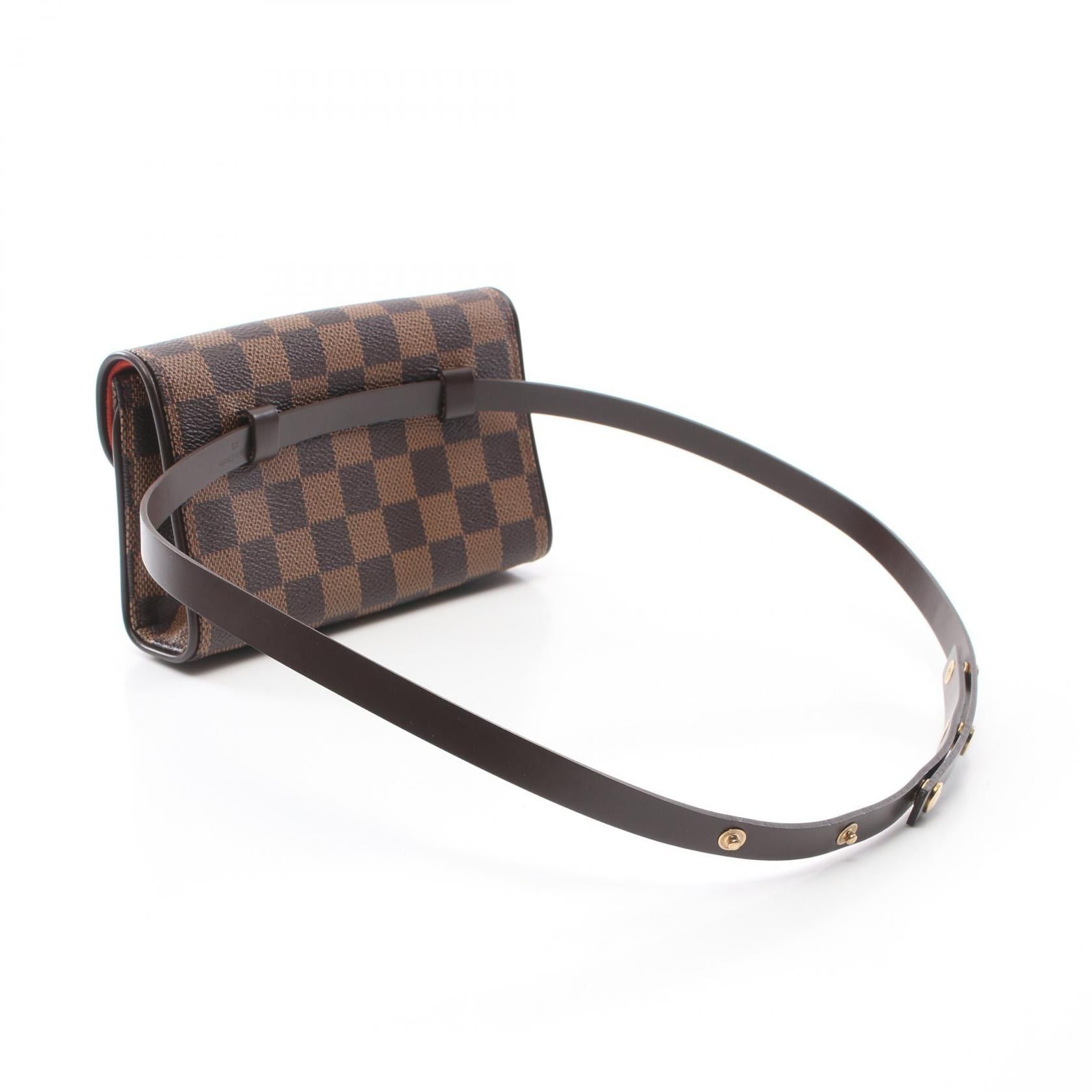 Louis Vuitton Louis Vuitton Pochette Florentine Damier Ebene Body Bag Waist Leather Brown With Xs Size Belt Sp Order Size ONE SIZE - 2 Thumbnail