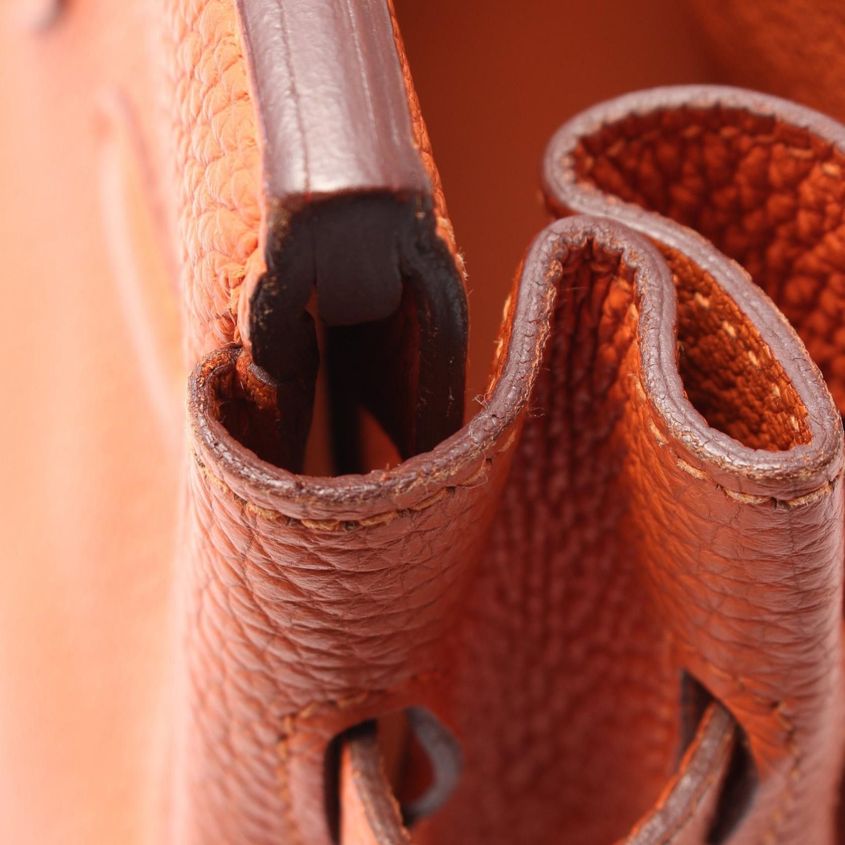 Hermes Hermes Birkin 30 Feu Handbag Togo Orange Gold Hardware □ R Stamp Size ONE SIZE - 7 Thumbnail