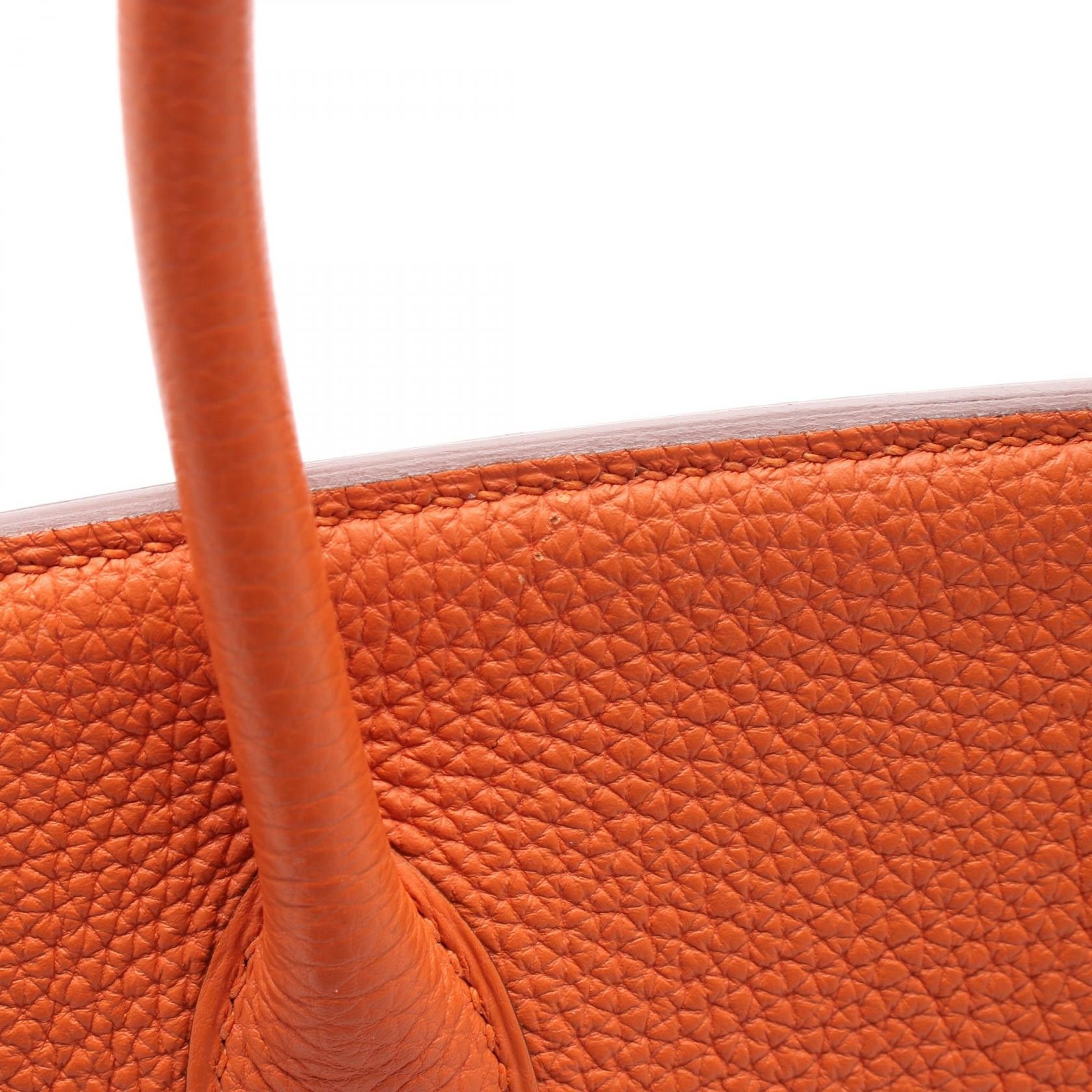 Hermes Hermes Birkin 30 Feu Handbag Togo Orange Gold Hardware □ R Stamp Size ONE SIZE - 11 Thumbnail