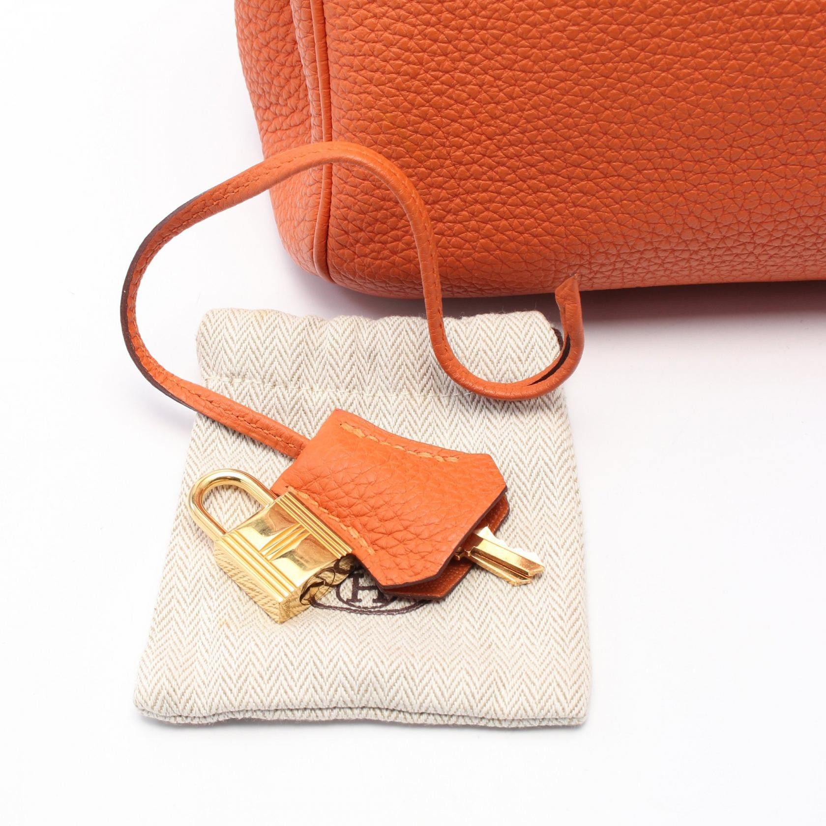 Hermes Hermes Birkin 30 Feu Handbag Togo Orange Gold Hardware □ R Stamp Size ONE SIZE - 6 Thumbnail