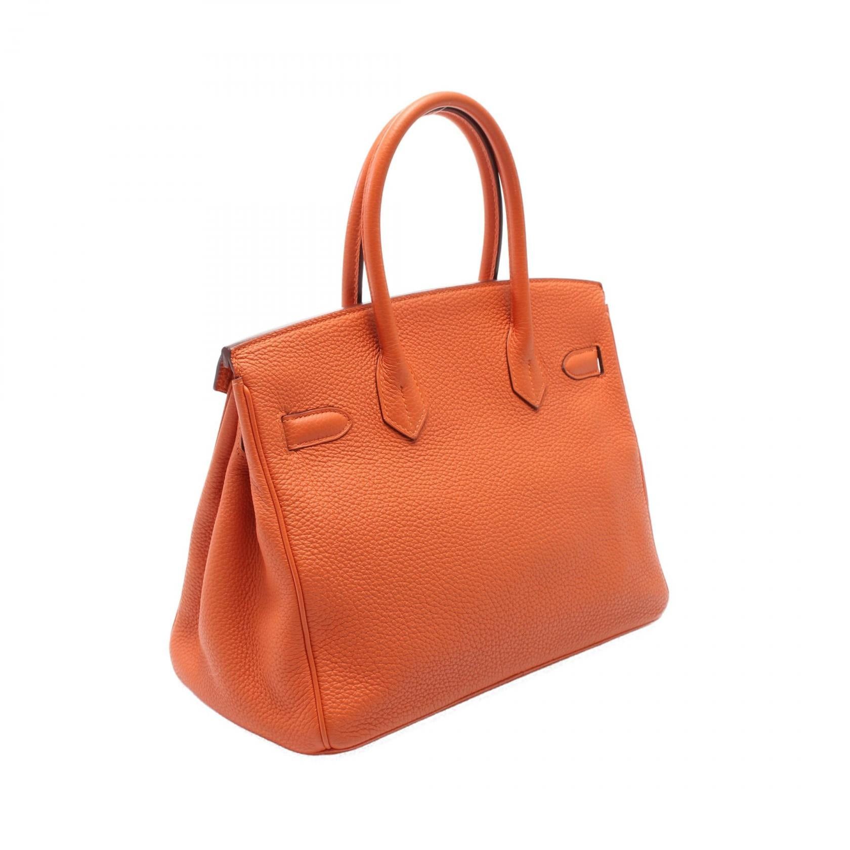 Hermes Hermes Birkin 30 Feu Handbag Togo Orange Gold Hardware □ R Stamp Size ONE SIZE - 2 Thumbnail
