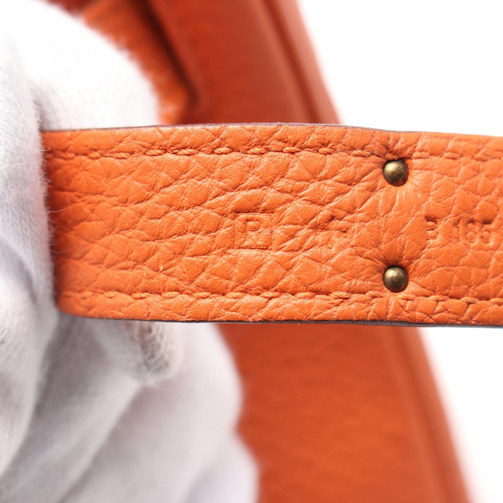 Hermes Hermes Birkin 30 Feu Handbag Togo Orange Gold Hardware □ R Stamp Size ONE SIZE - 5 Thumbnail