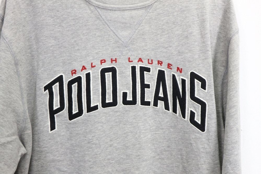 Rare!!! Vintage POLO SPORT USA By Ralph 2024 Lauren Crewneck Sweatshirt Grey Colour Large Size