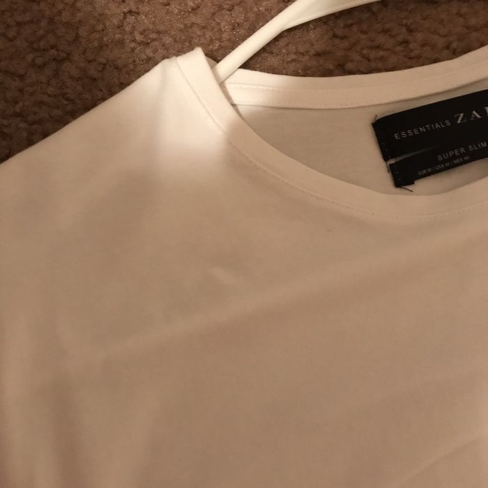 Zara Zara White Super Slim Fit Long Sleeve T Shirt Grailed