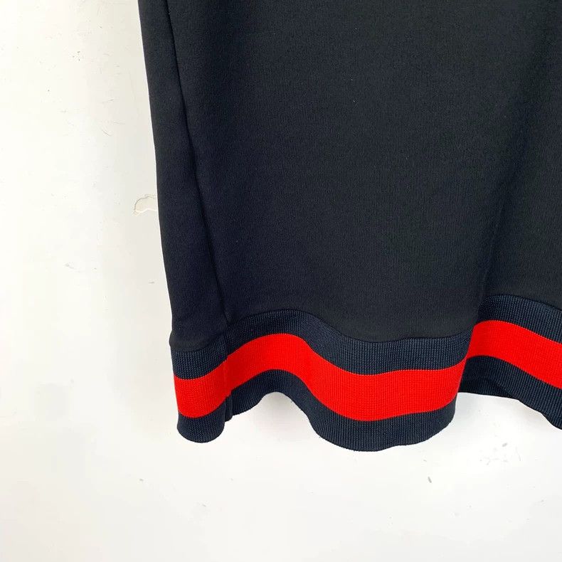 Gucci Black V-Neck Striped Dress by Gucci Size 36" / US 14 / IT 50 - 4 Thumbnail