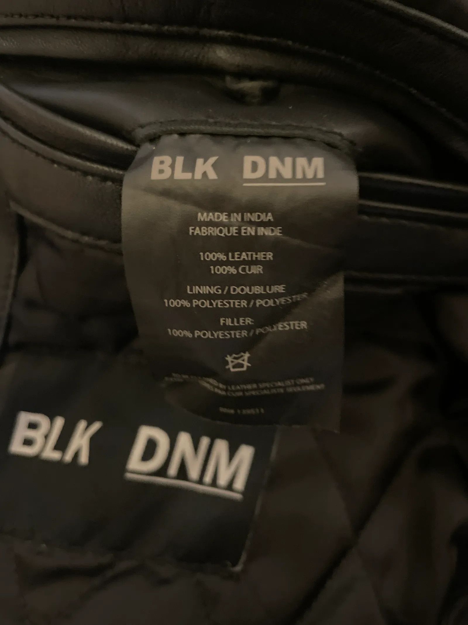 Blk Dnm Blk Dnm Black Leather Jacket Leather Jacket Size S / US 4 / IT 40 - 4 Thumbnail