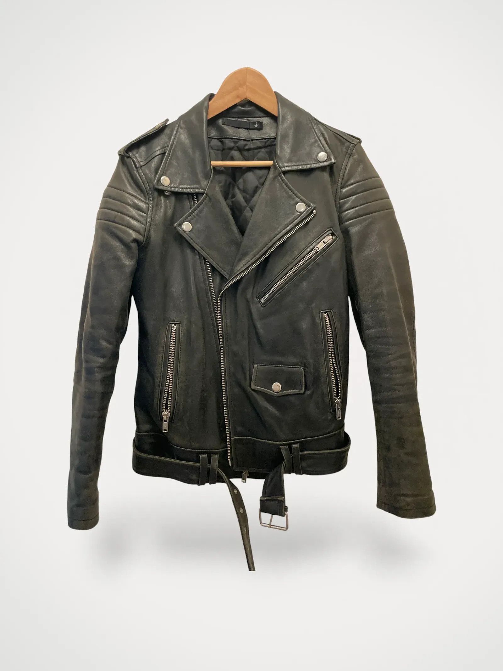 Blk Dnm Blk Dnm Black Leather Jacket Leather Jacket Size S / US 4 / IT 40 - 2 Thumbnail
