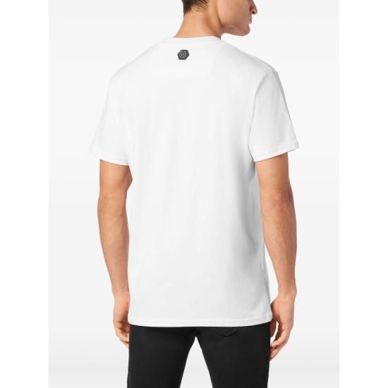 Philipp Plein PHILIPP PLEIN Men T-Shirts MTK8223 PJY002N 01 WHITE Size US XL / EU 56 / 4 - 2 Thumbnail